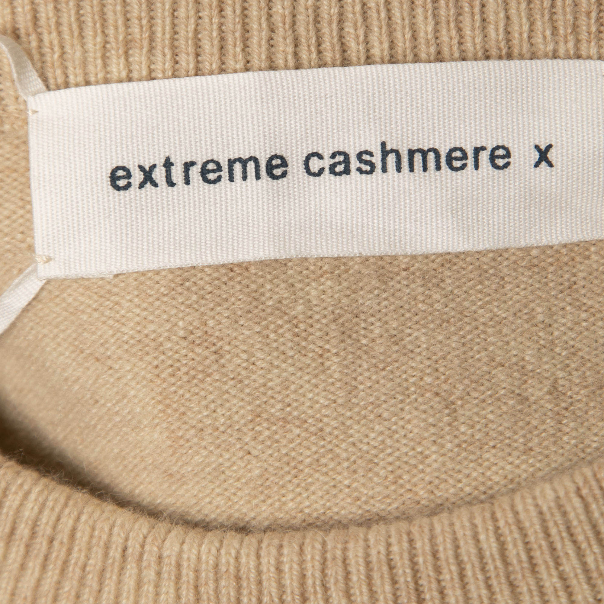 Extreme Cashmere X Beige Cashmere Oversized Sweater XL