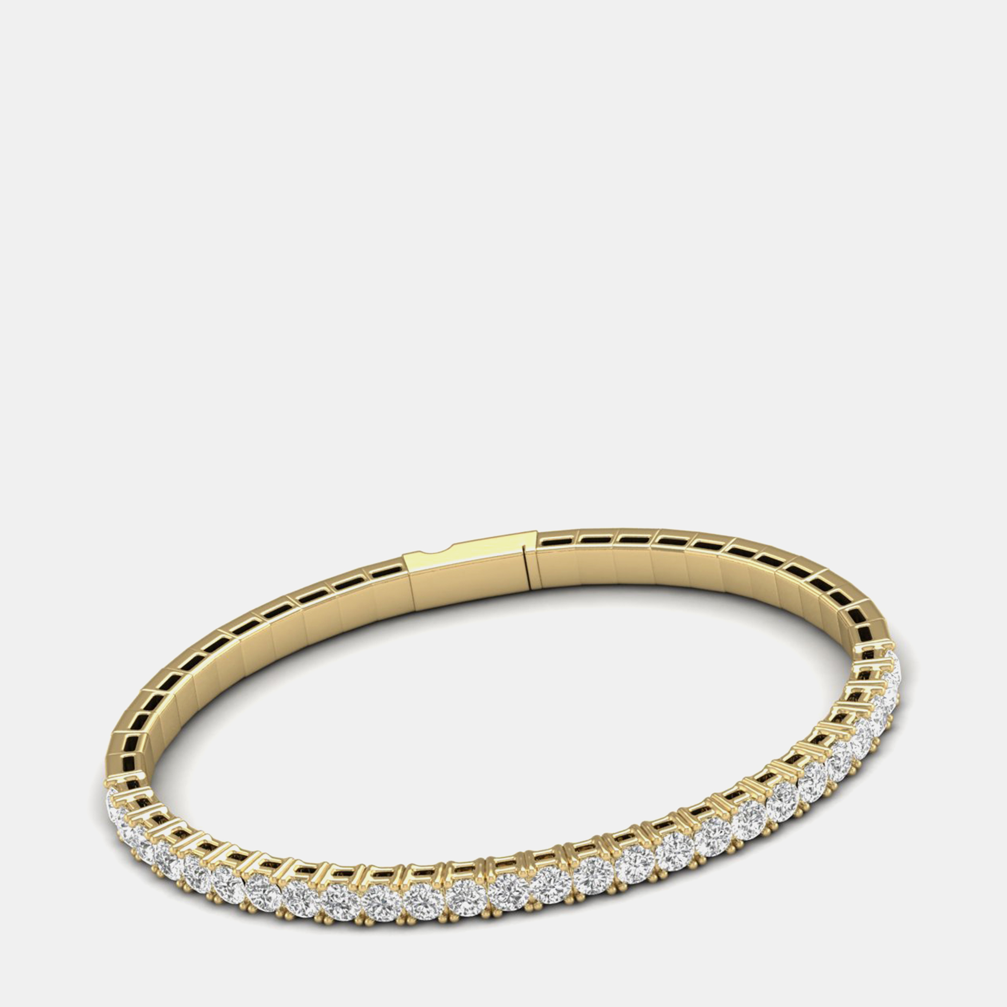14K Yellow Gold Lab Grown Diamond Straight Line Flexible Bangle 18 inches (7.00 Ct)
14K Yellow Gold Lab Grown Diamond Straight Line Flexible Bangle 18 inches (7.00 Ct)