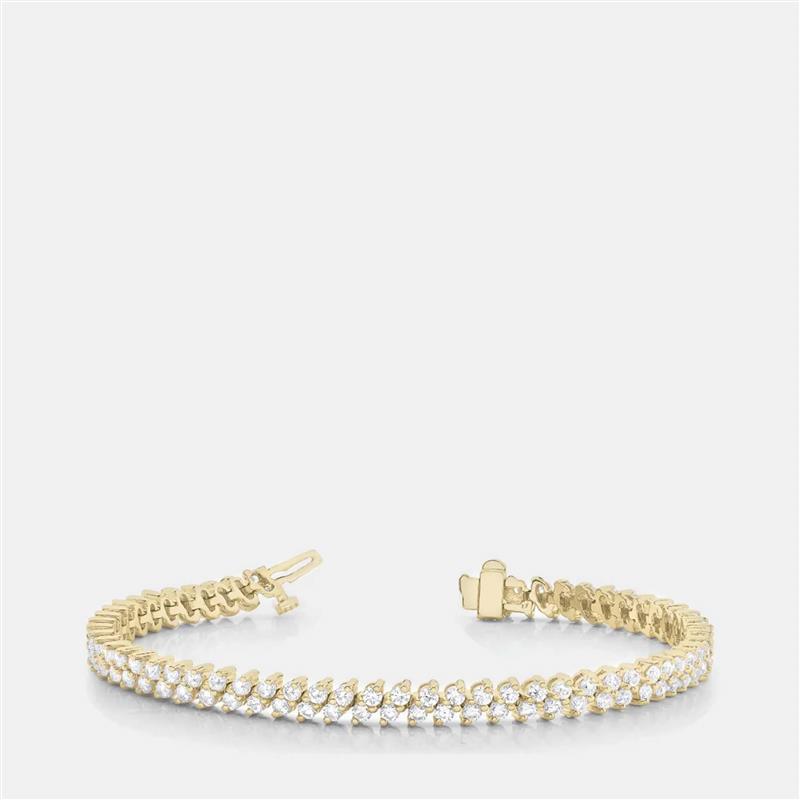 14K Yellow Gold Lab Grown Diamond Multi Row Bracelet (5.00 Ct)
14K Yellow Gold Lab Grown Diamond Multi Row Bracelet (5.00 Ct)