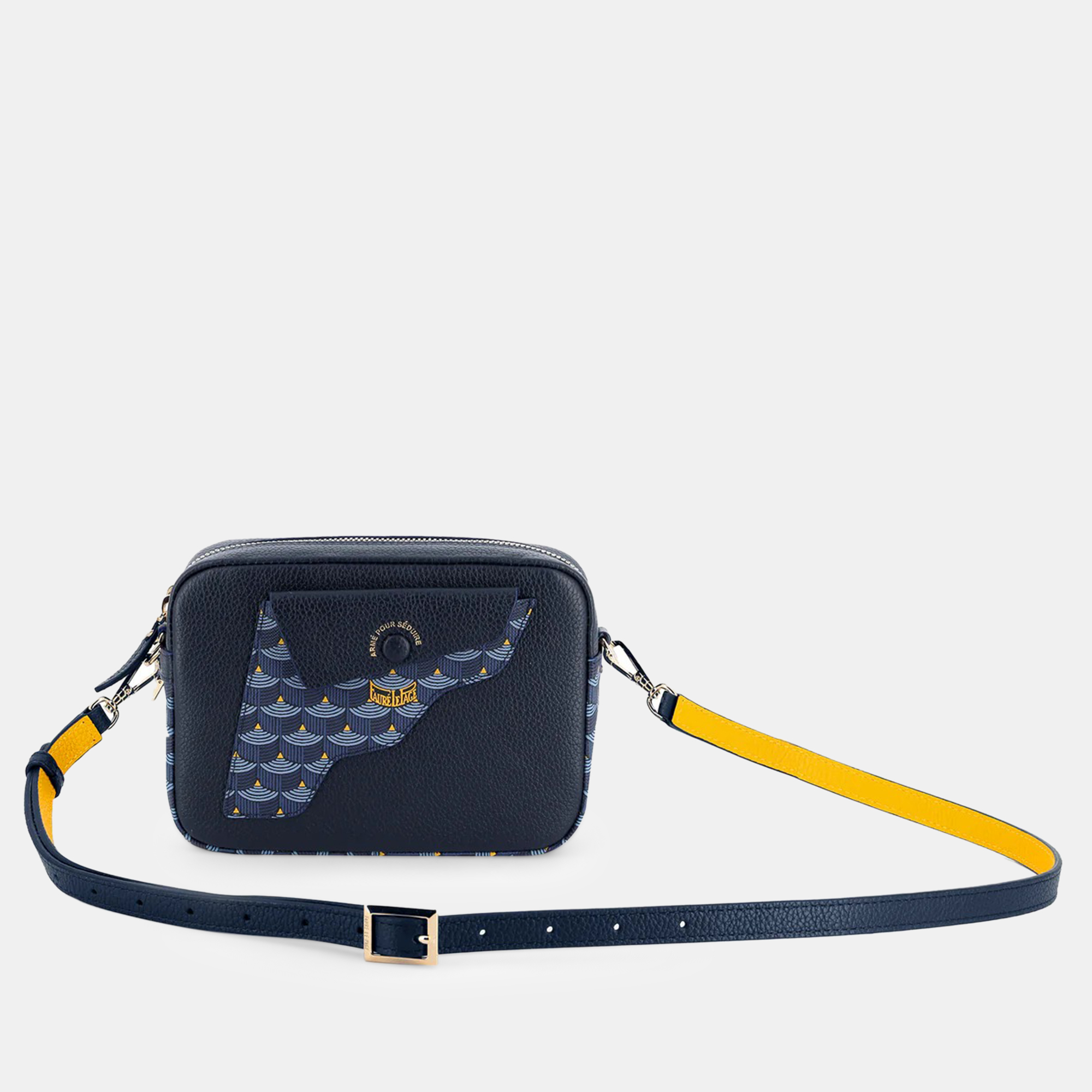 Faure Le Page Blue Leather Cross Body