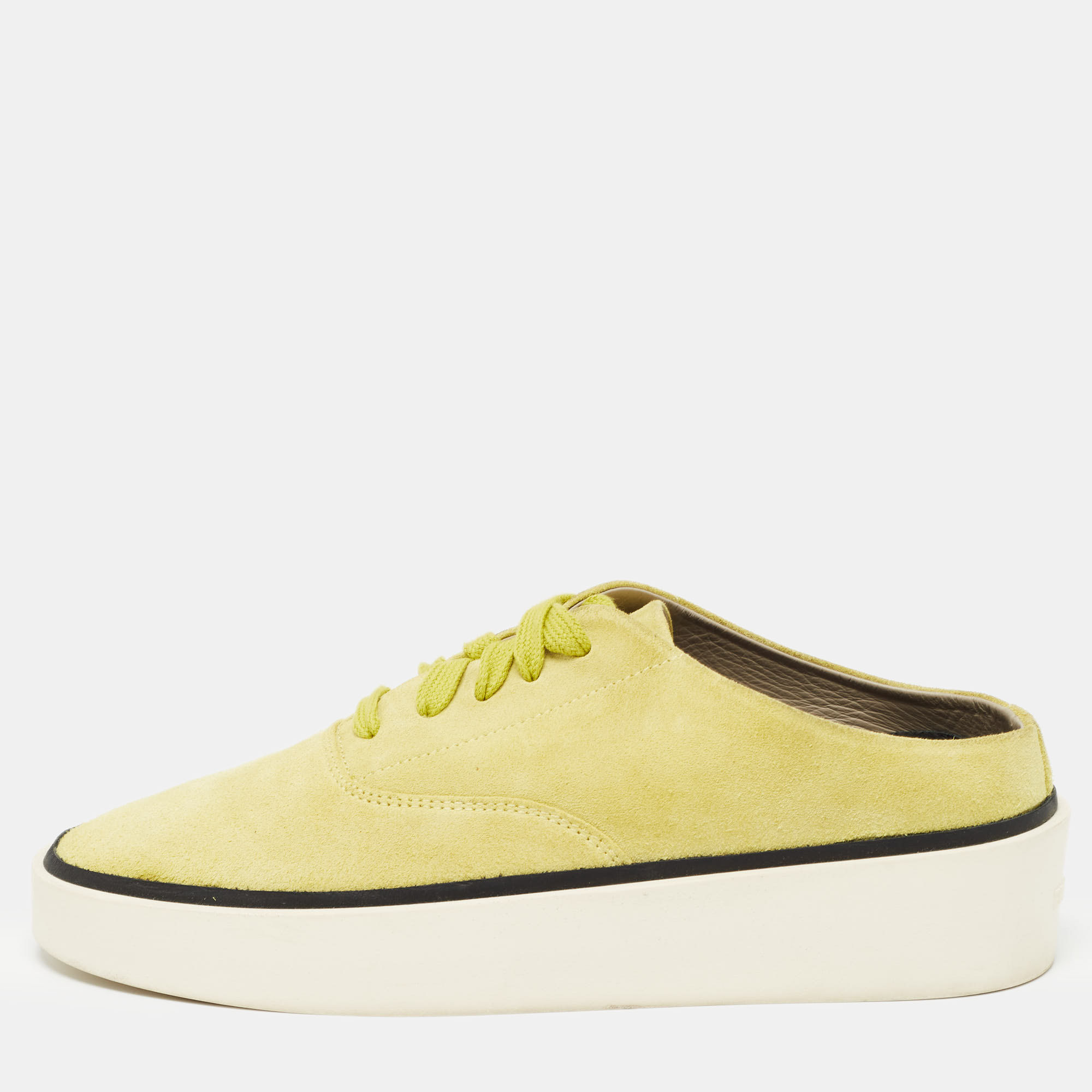 Fear of god green suede 101 backless sneakers size 38