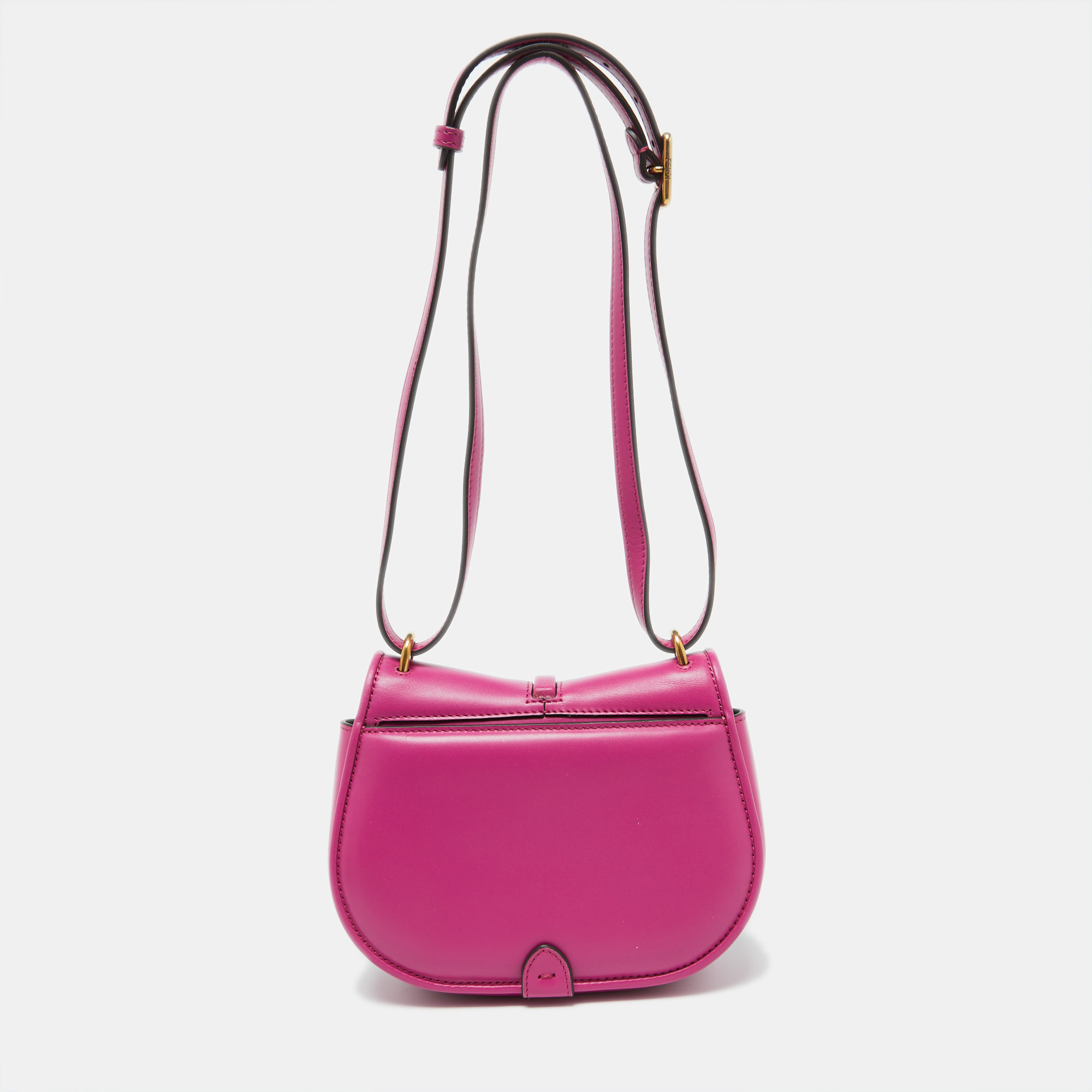 Fendi Pink Leather Small C'Mon Flap Shoulder Bag