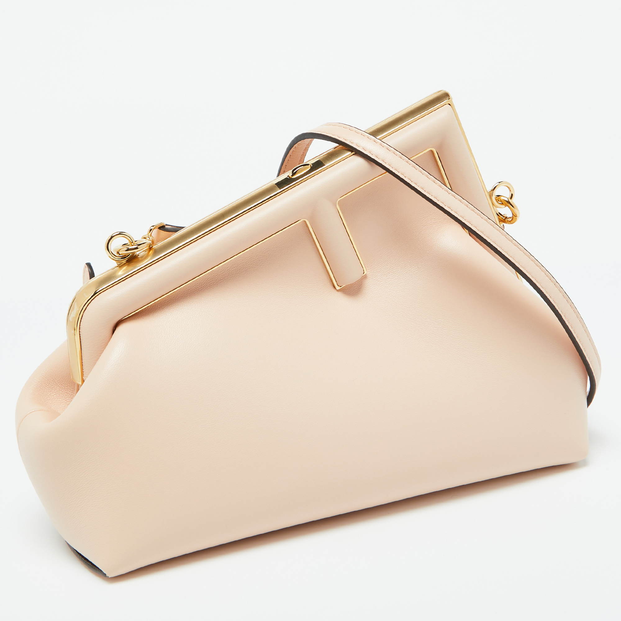 Fendi Pink Leather Fendi First Clutch