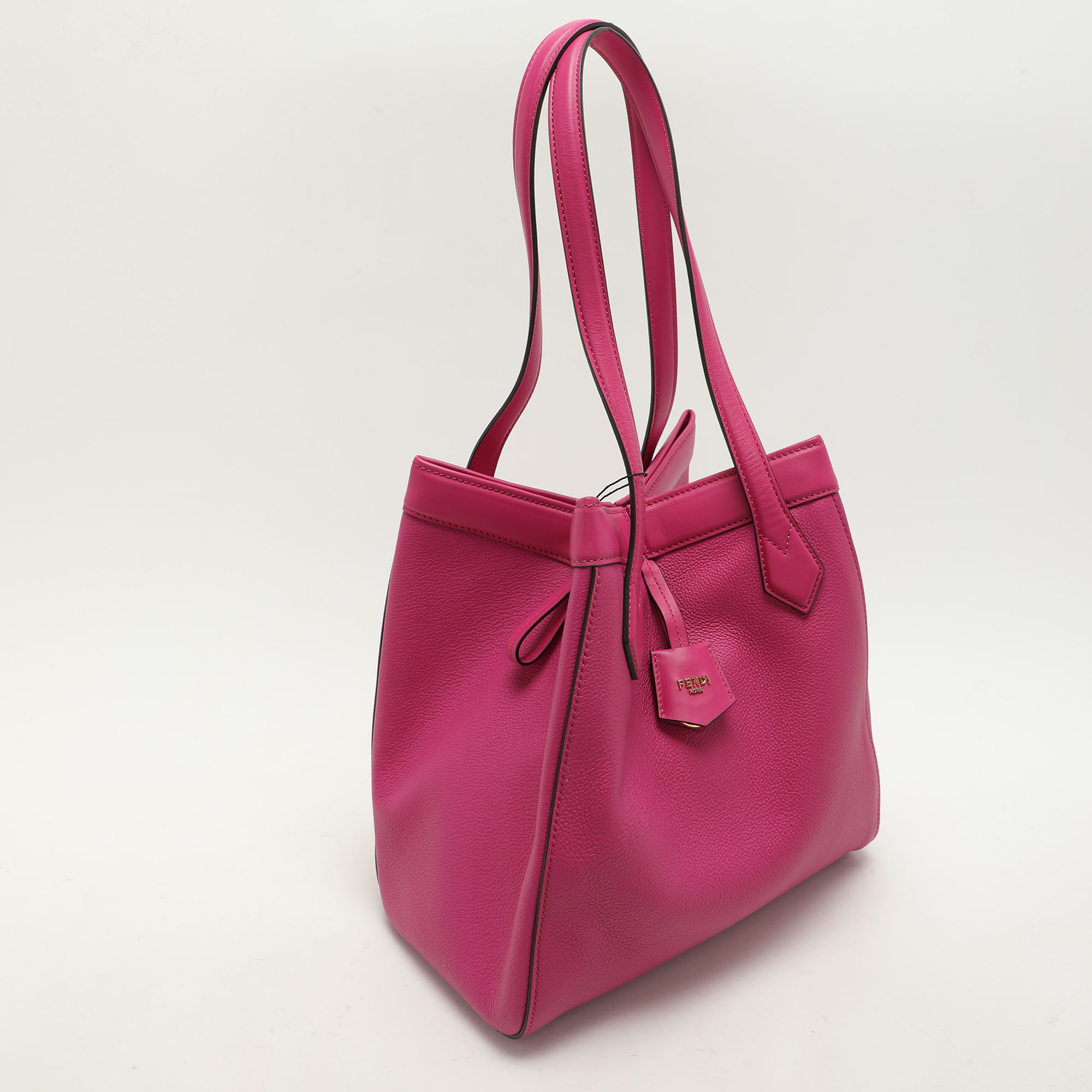 Fendi Fuchsia Leather Medium Origami Tote