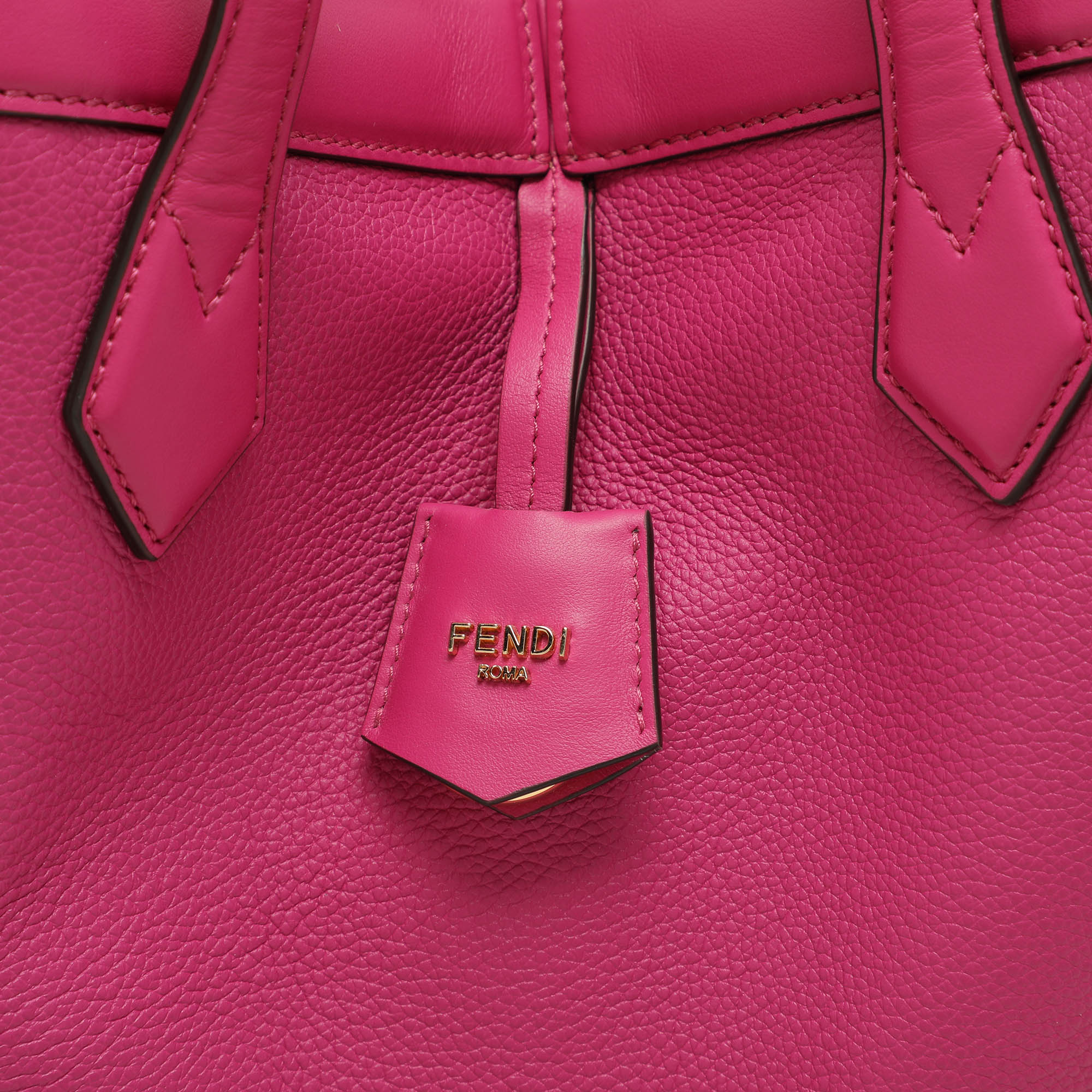 Fendi Fuchsia Leather Medium Origami Tote