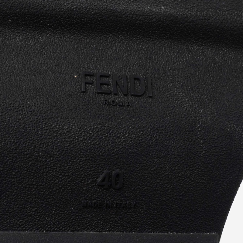 Fendi Black Knit Fabric Sock High Top Sneakers Size 40