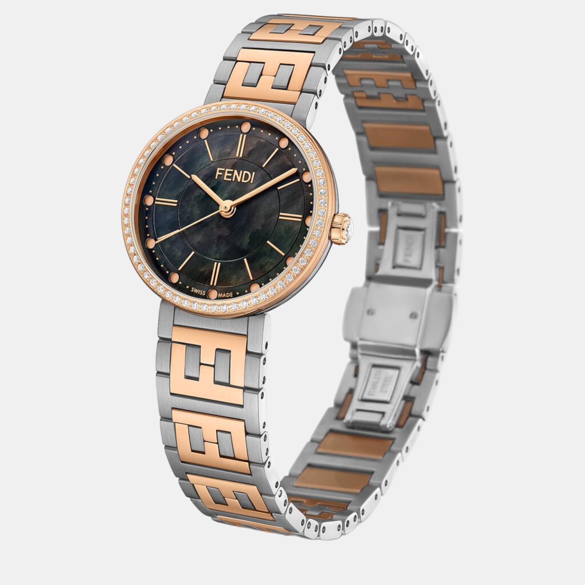 Fendi Rosegold Steel Watch