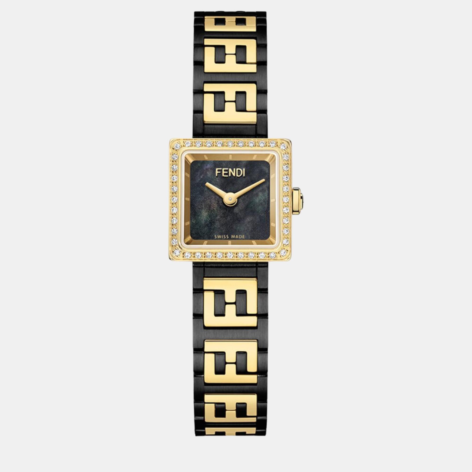 Fendi Goldblack Steel Watch