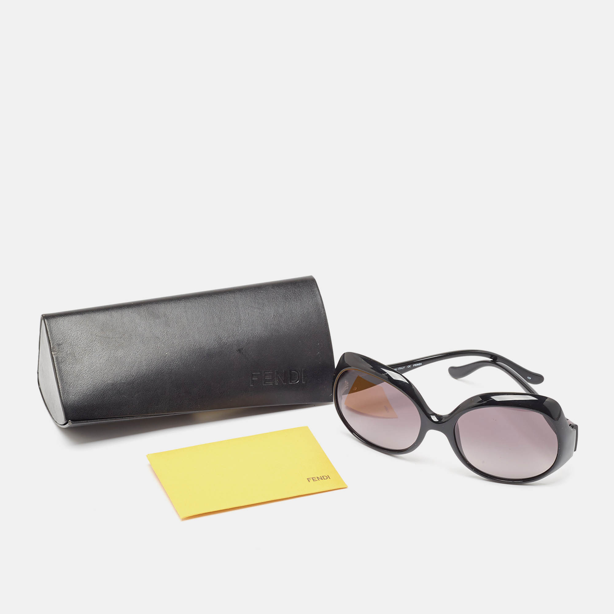 Fendi Black Gradient FS5143 Oversized Sunglasses