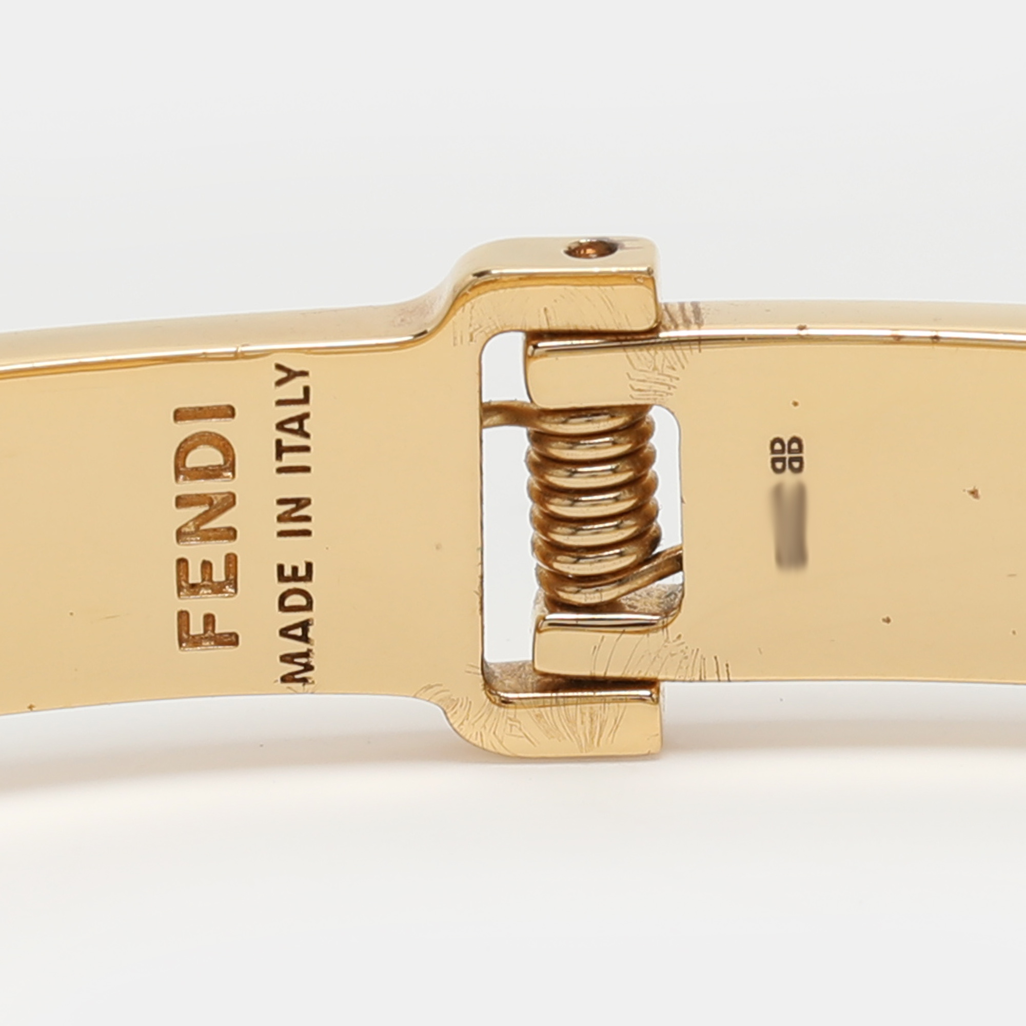 Fendi F Is Fendi Bicolor Enamel Gold Tone Bracelet L