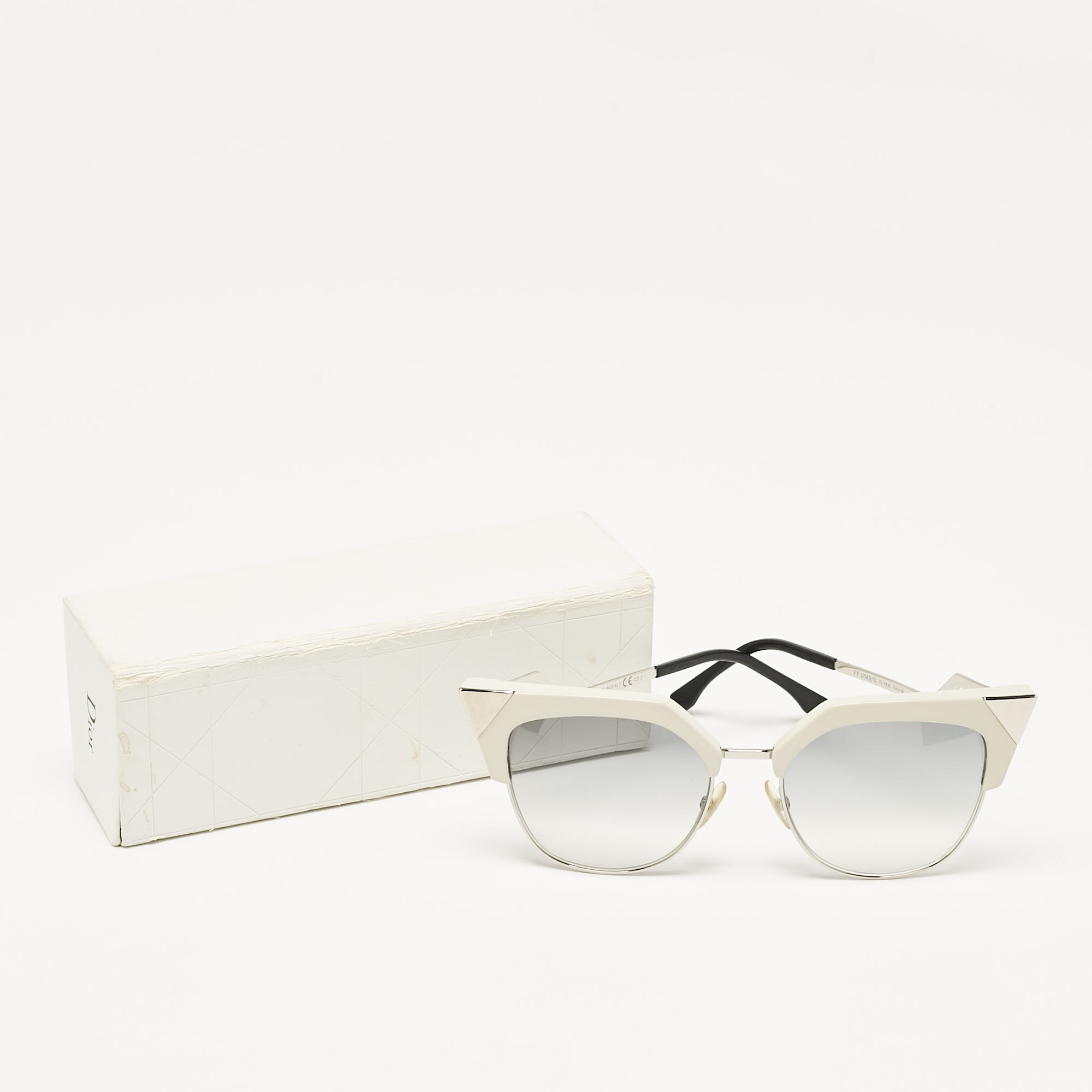 Fendi White/Grey Gradient FF0149/S Cat-Eye Sunglasses