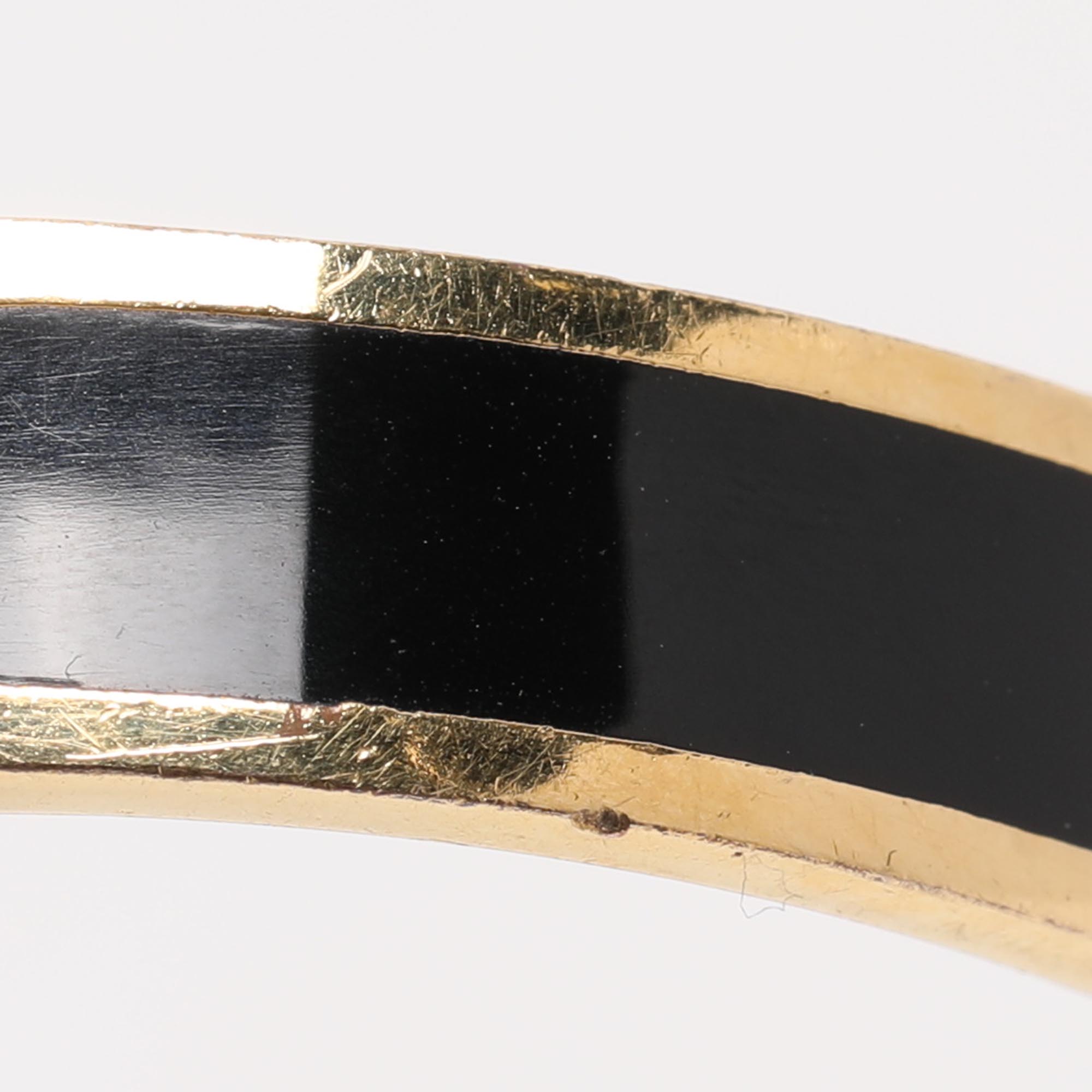 Fendi Fendista Bicolor Enamel Gold Tone Bracelet M