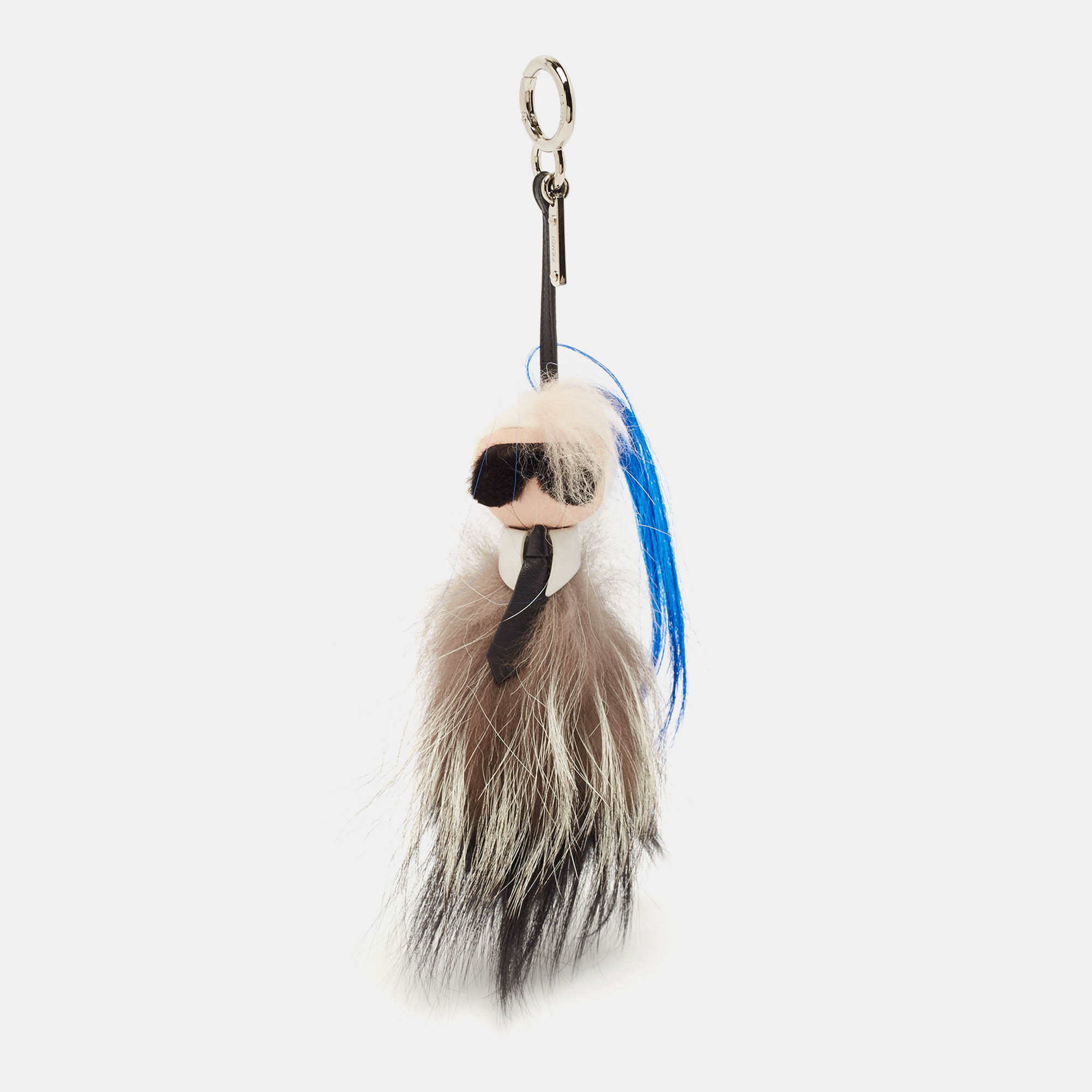 Fendi Multicolor Fur and Leather Karlito Bag Charm