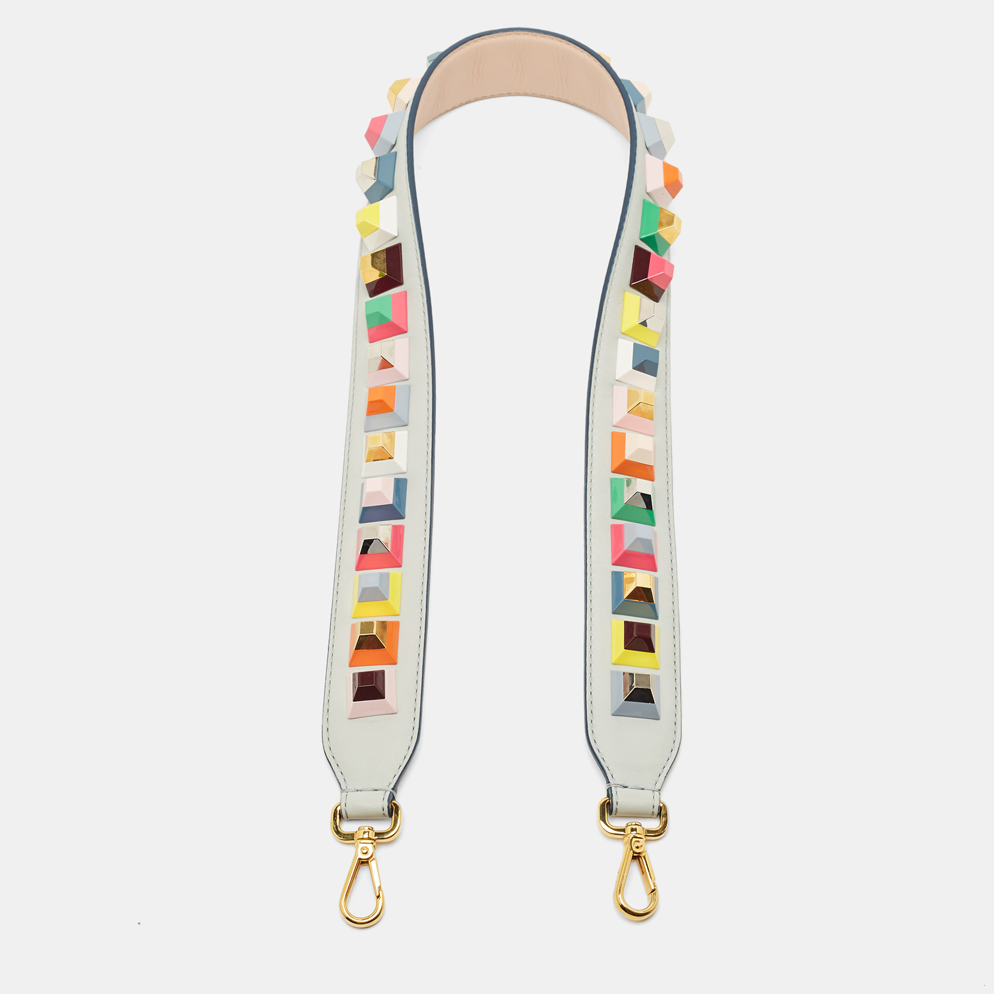 Fendi Blue Leather Multicolor Studded Strap You Shoulder Bag Strap
Fendi Blue Leather Multicolor Studded Strap You Shoulder Bag Strap
