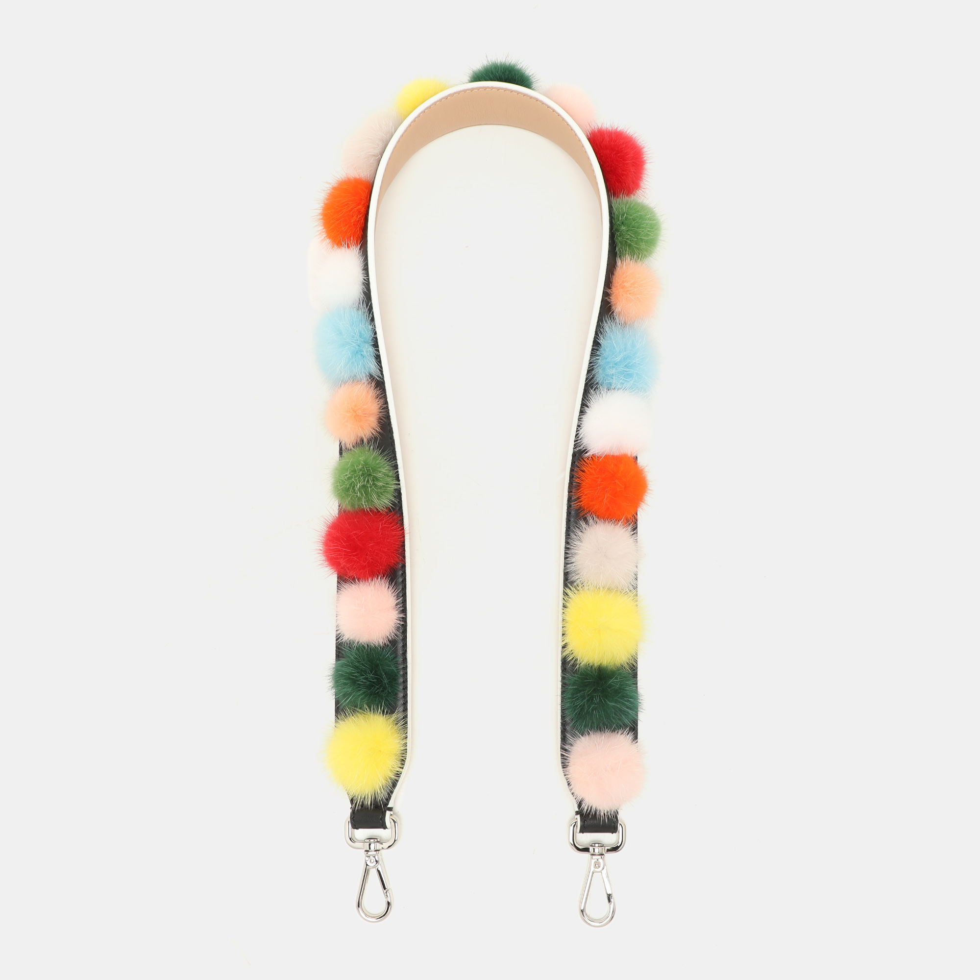 Fendi Multicolor Mink Fur and Leather Pompoms Strap You Bag Strap
Fendi Multicolor Mink Fur and Leather Pompoms Strap You Bag Strap