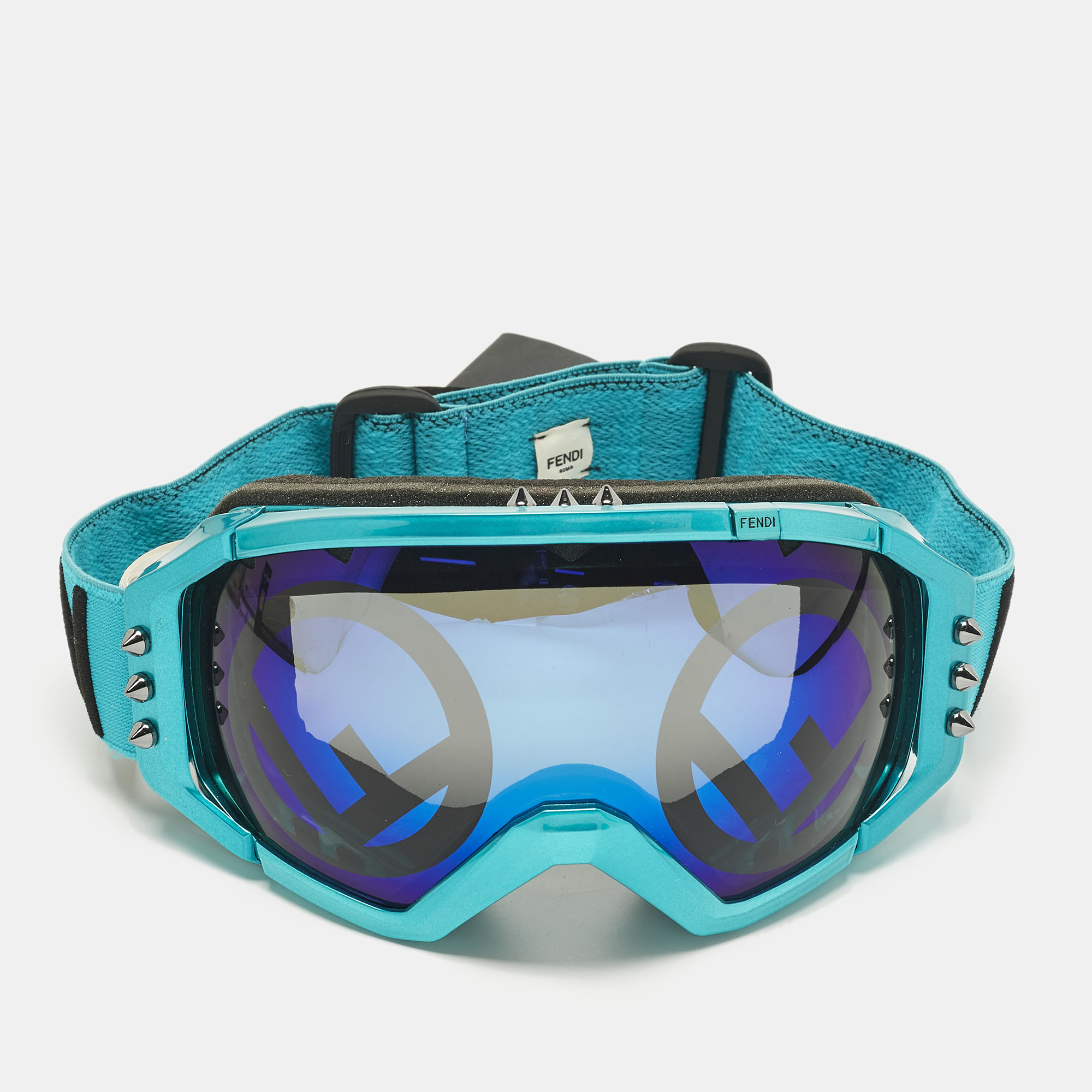 Fendi Teal Green/Black FAH029 Studded Ski Goggles
Fendi Teal Green/Black FAH029 Studded Ski Goggles