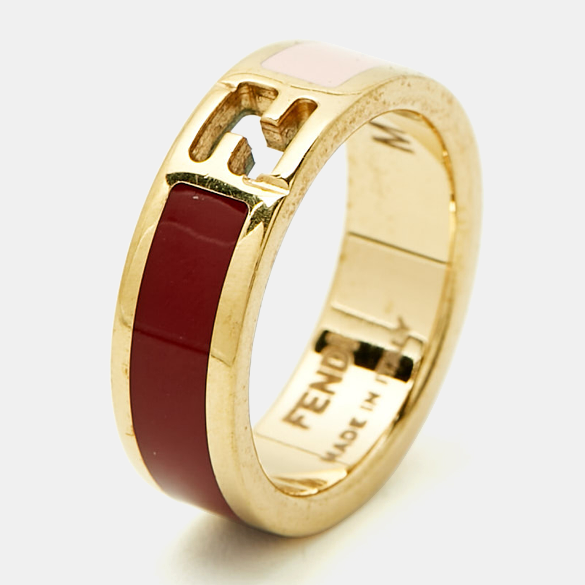 Fendi Fendista Enamel Gold Tone Ring Size
Fendi Fendista Enamel Gold Tone Ring Size