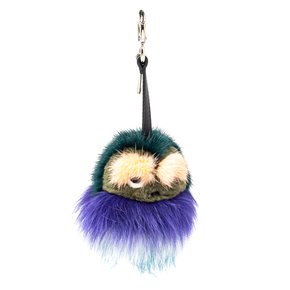 Fendi Multicolor Fur Monster Bug Bag Charm/ Key Ring
