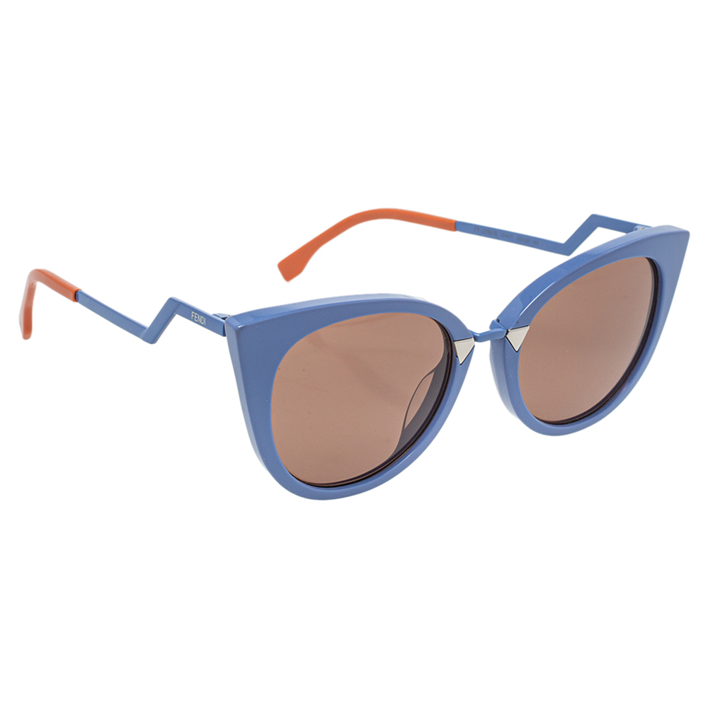 Fendi Blue/Brown FF0118/S Cat Eye Sunglasses
