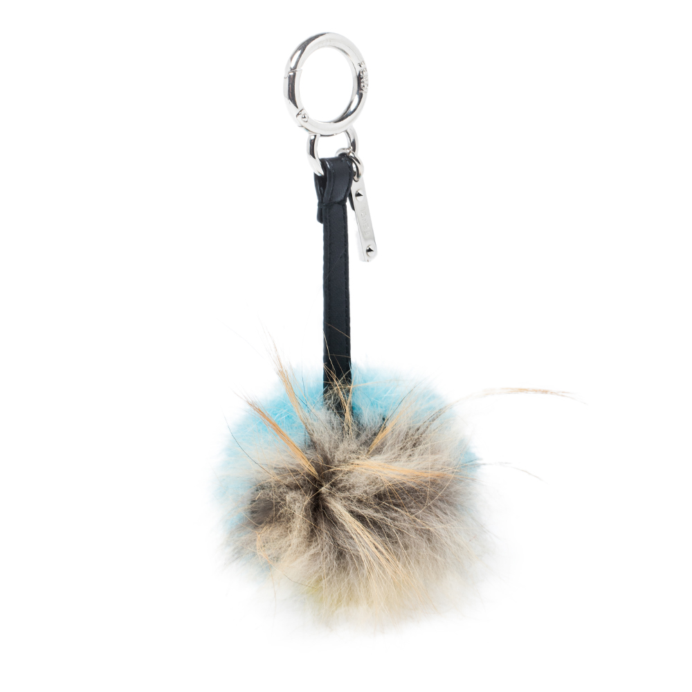 Fendi Multicolor Leather, Mink, and Rabbit Fur Bugs Eye Monster Bag Charm