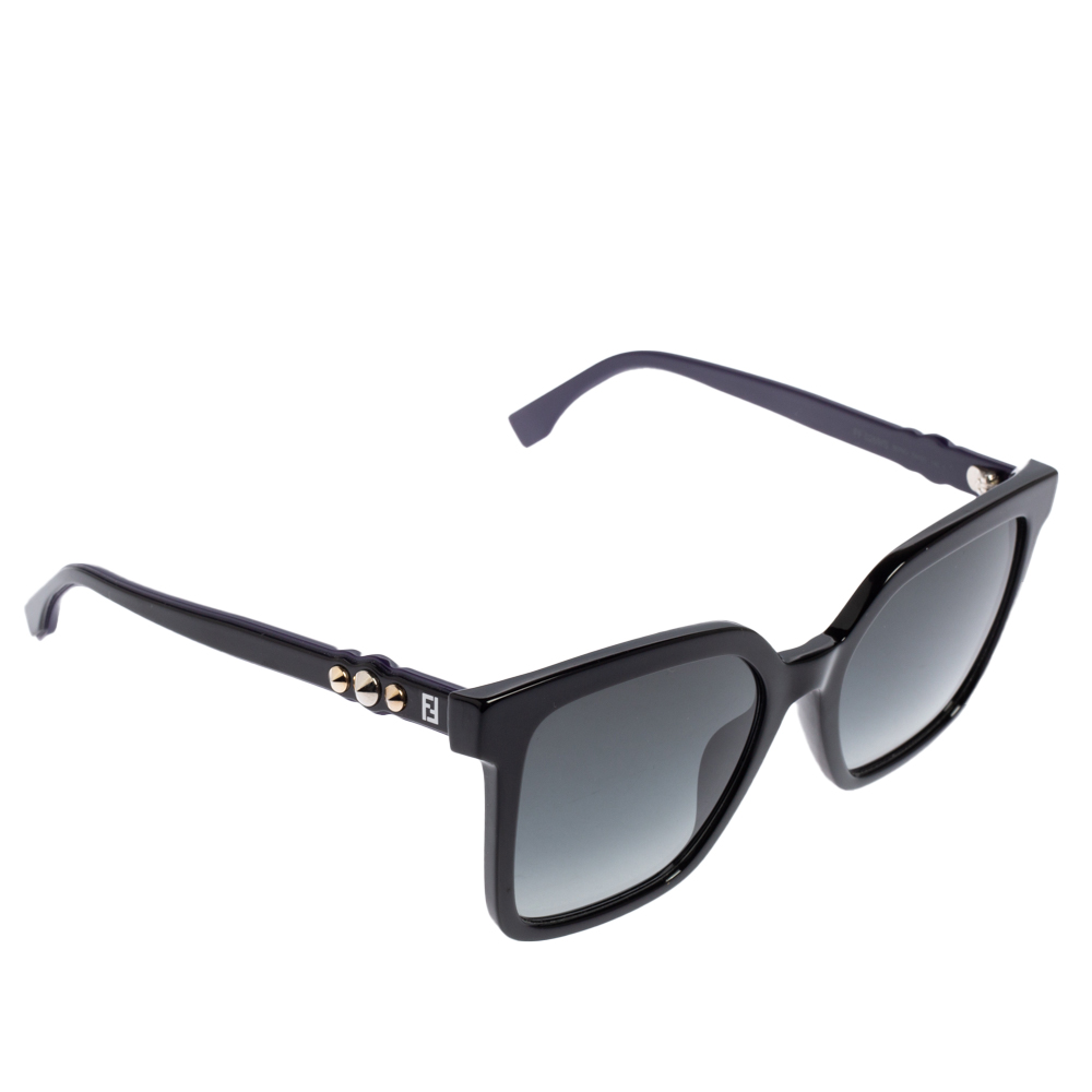 Fendi Black Acetate FF0269/S Fun Fair Gradient Square Sunglasses