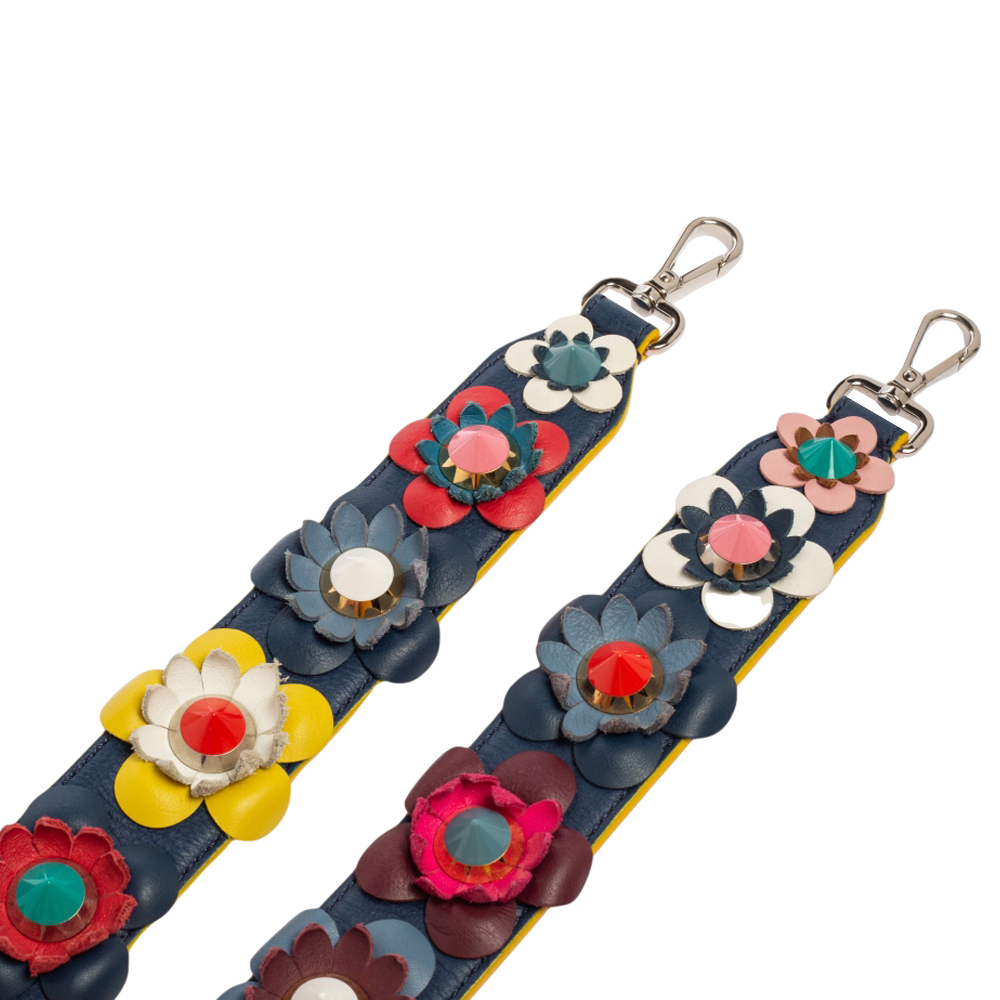 Fendi Multicolor Leather Flowerland Strap You Shoulder Bag Strap