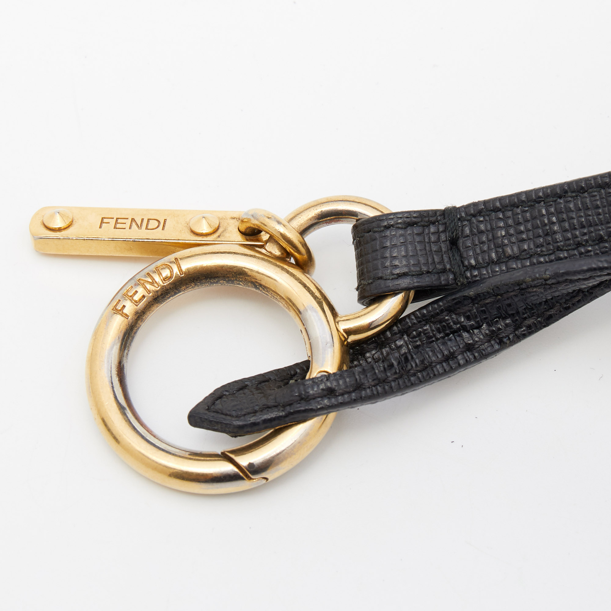 Fendi Monochrome Fox Fur Pom Pom Keyring/ Bag Charm