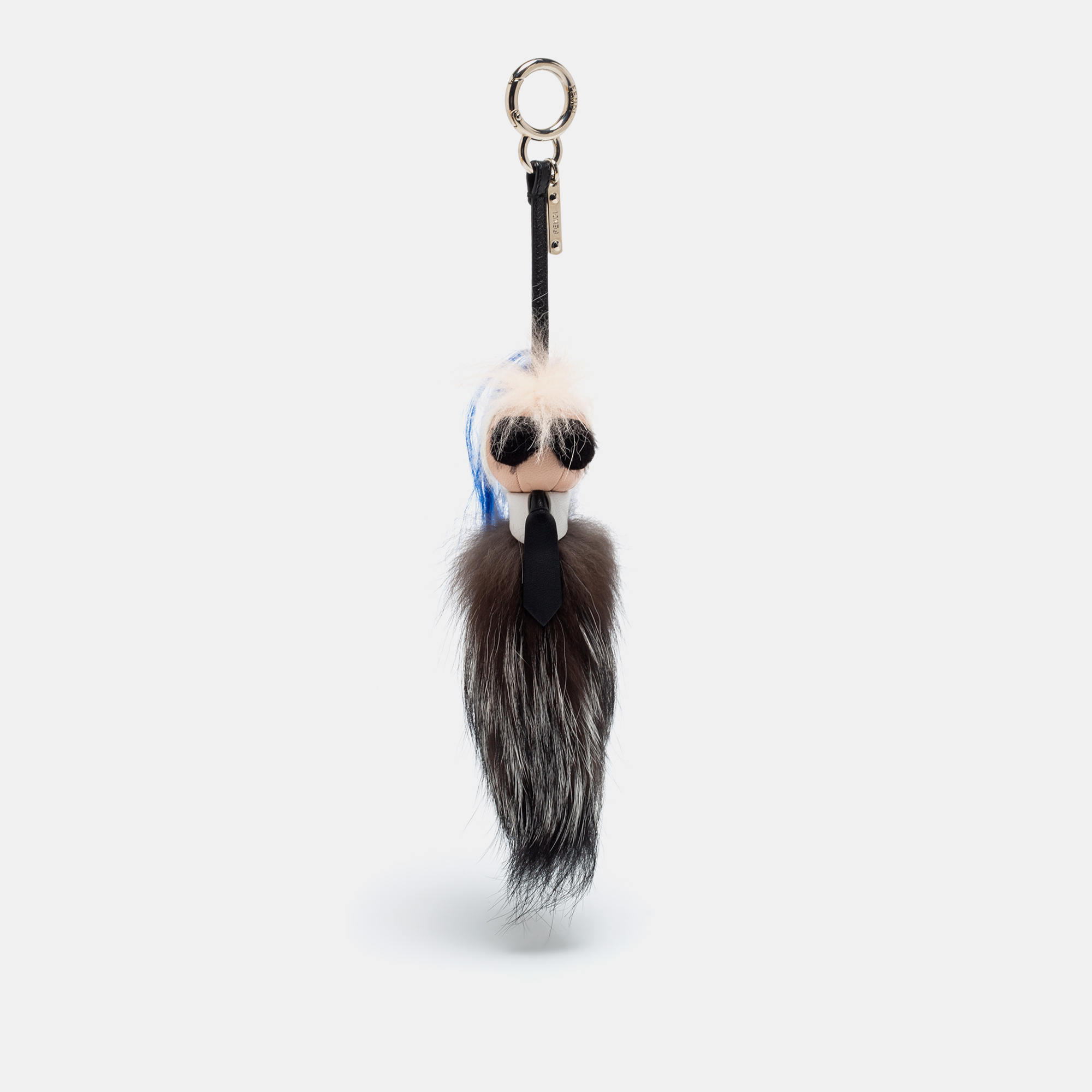 Fendi multicolor fur karlito key ring / bag charm