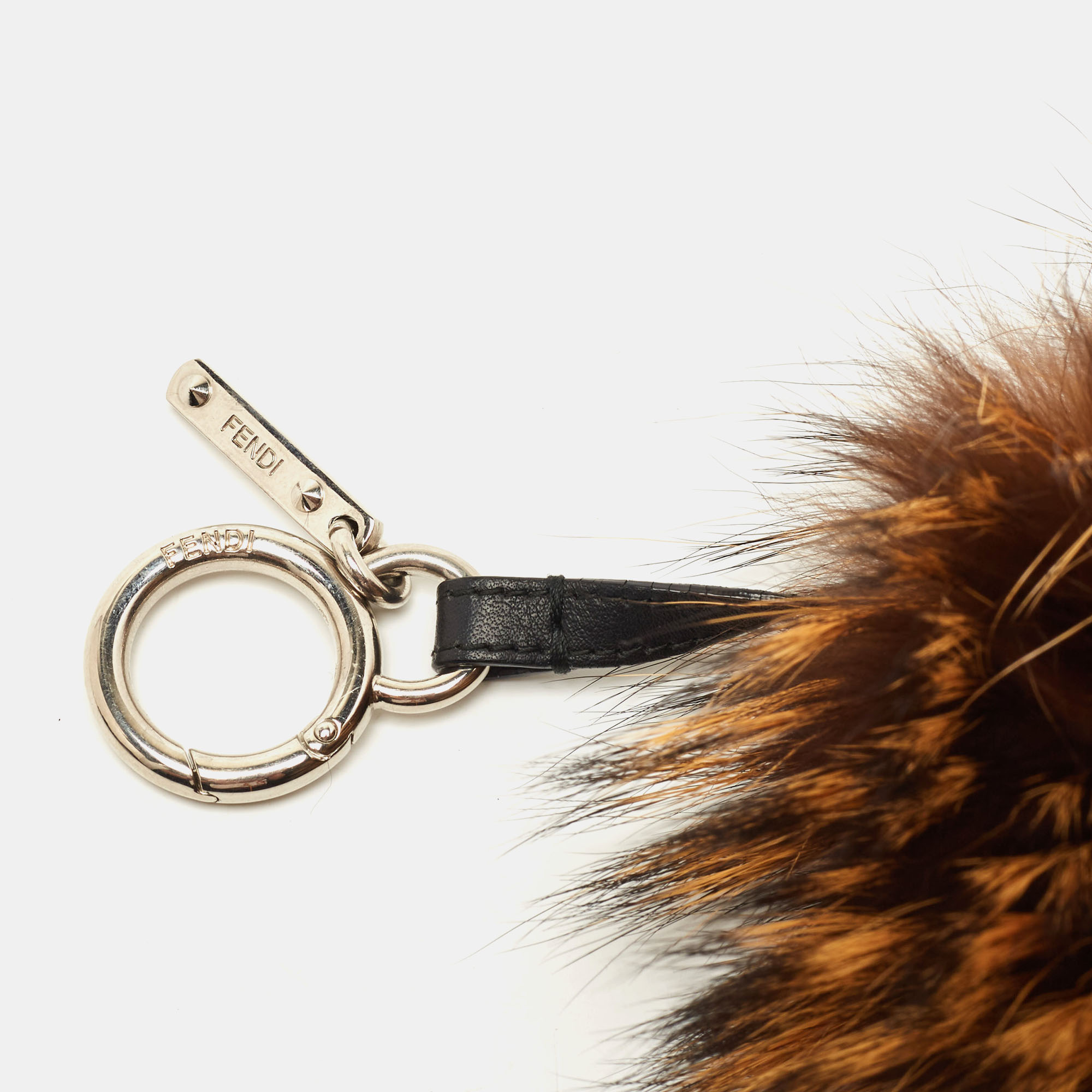 Fendi Brown Fox Fur Bag Bugs Bag Charm