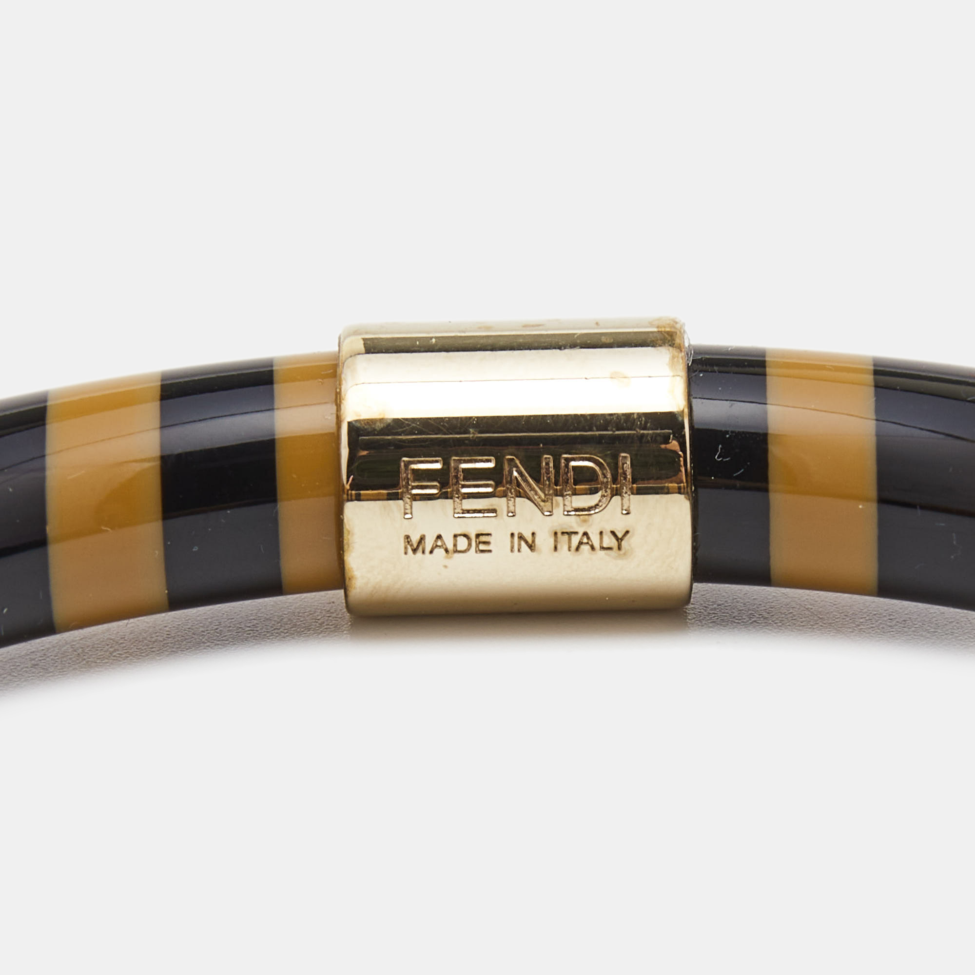 Fendi Resin Gold Tone Bracelet Set Of 2