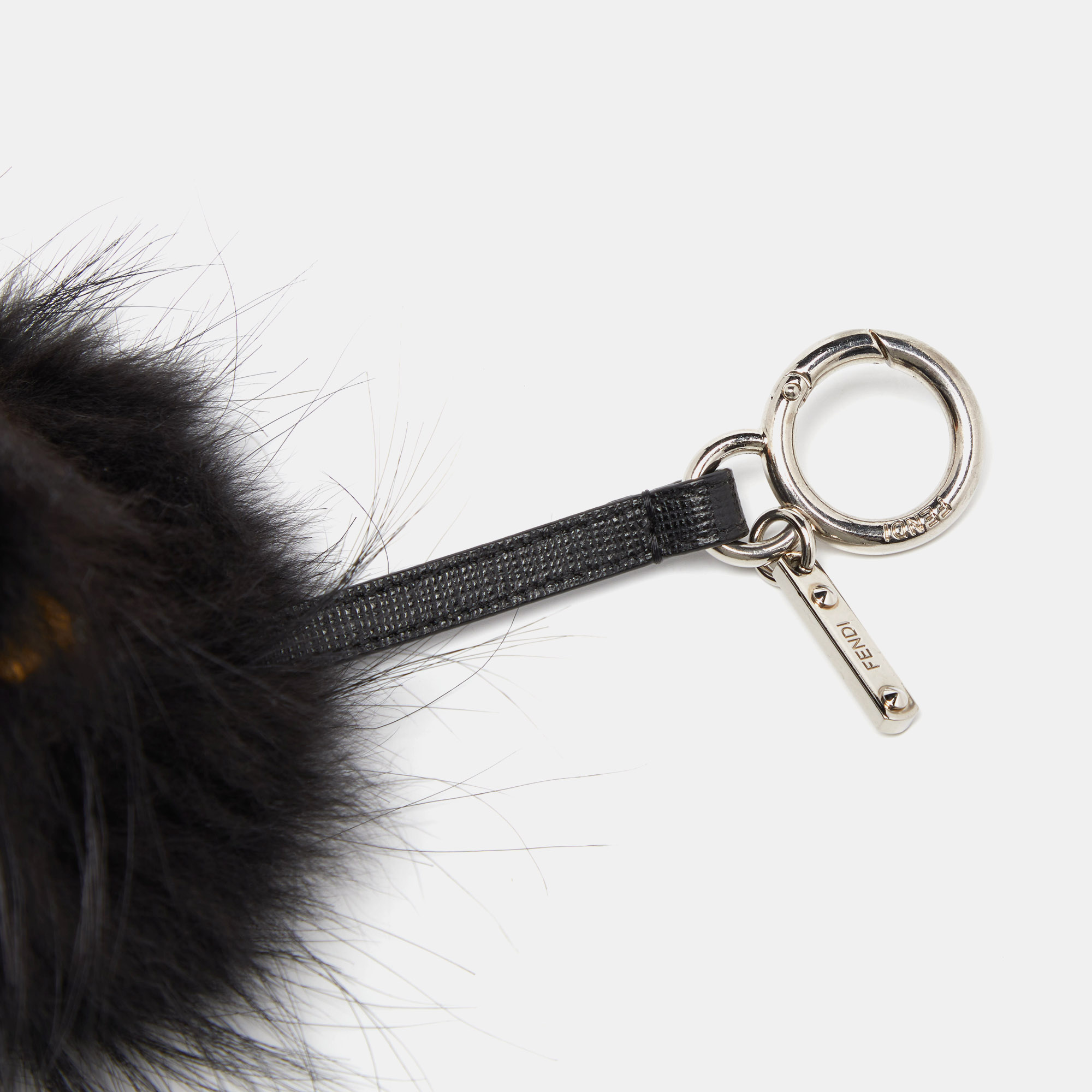 Fendi Multicolor Mink Fur And Leather Monster Bug Bag Charm