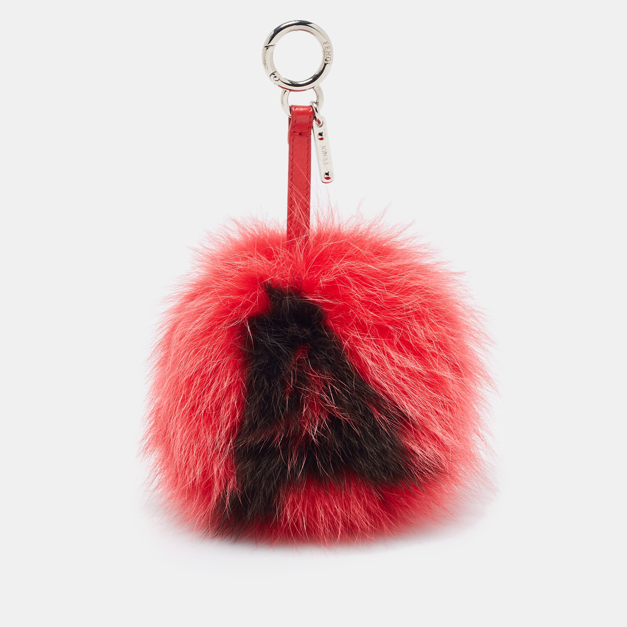 Fendi ABCharm A Red Fox Fur Bag Charm