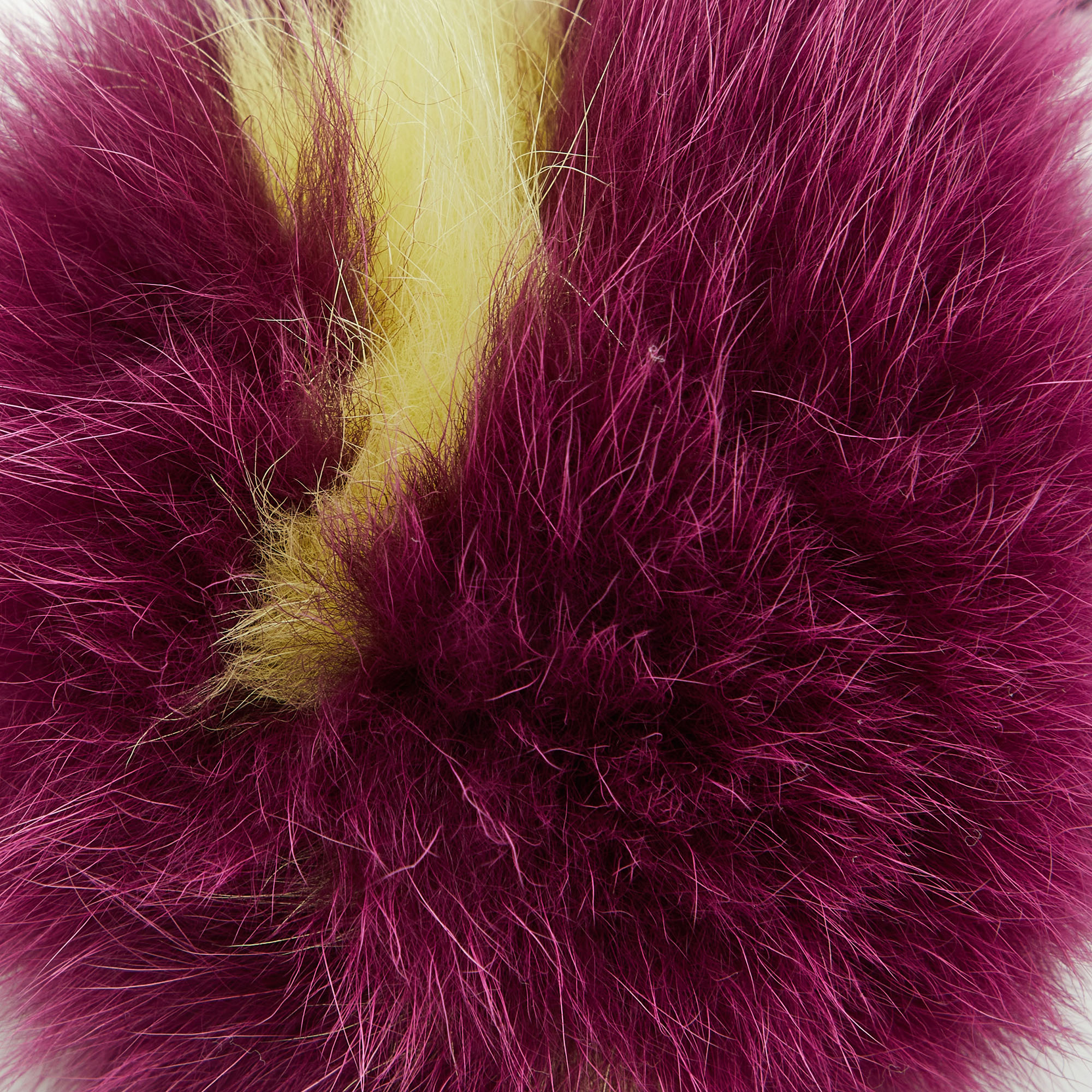 Fendi Purple Fox Fur Alphabet 'I' Bag Charm