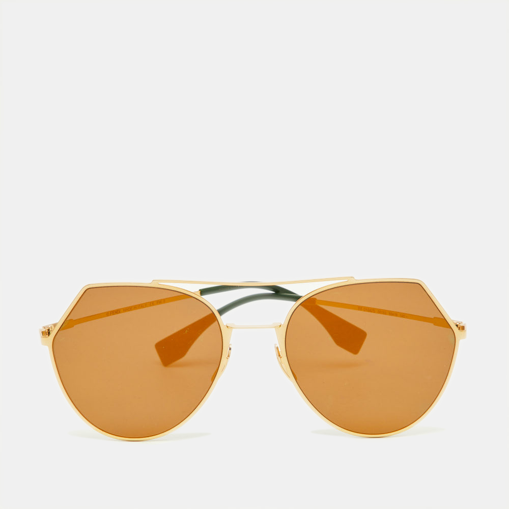 Fendi Gold Tone/Gold FF0194/S Aviator Sunglasses