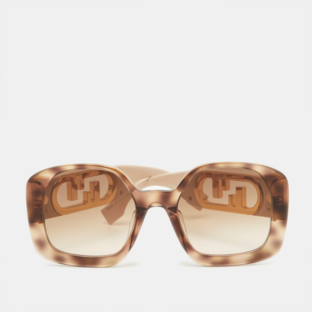 Fendi Brown & Pink/Brown FE40048U Oversized Sunglasses