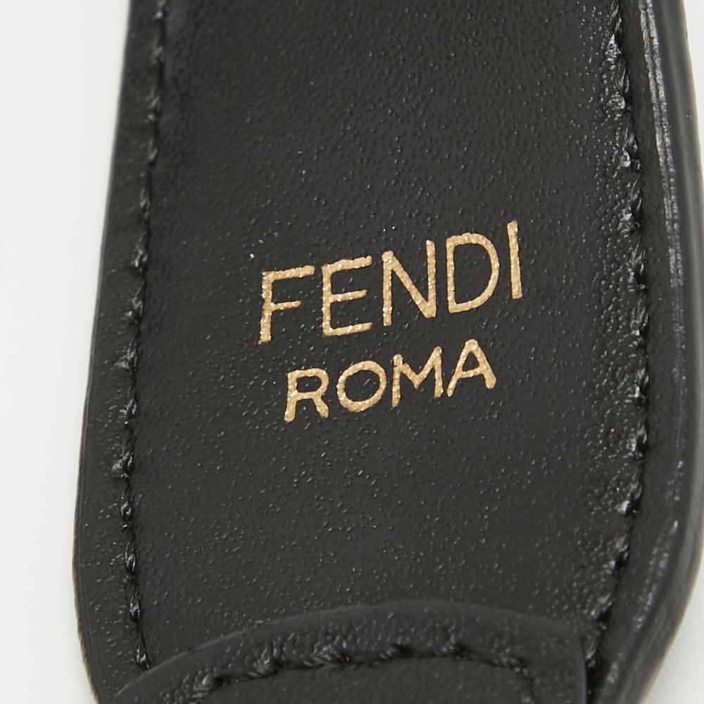 Fendi Black Leather Mini Bag Strap