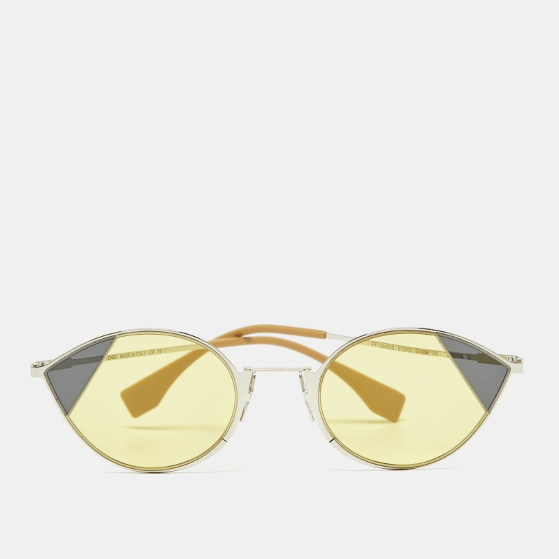 Fendi yellow/grey tinted ff0342/s cat eye sunglasses