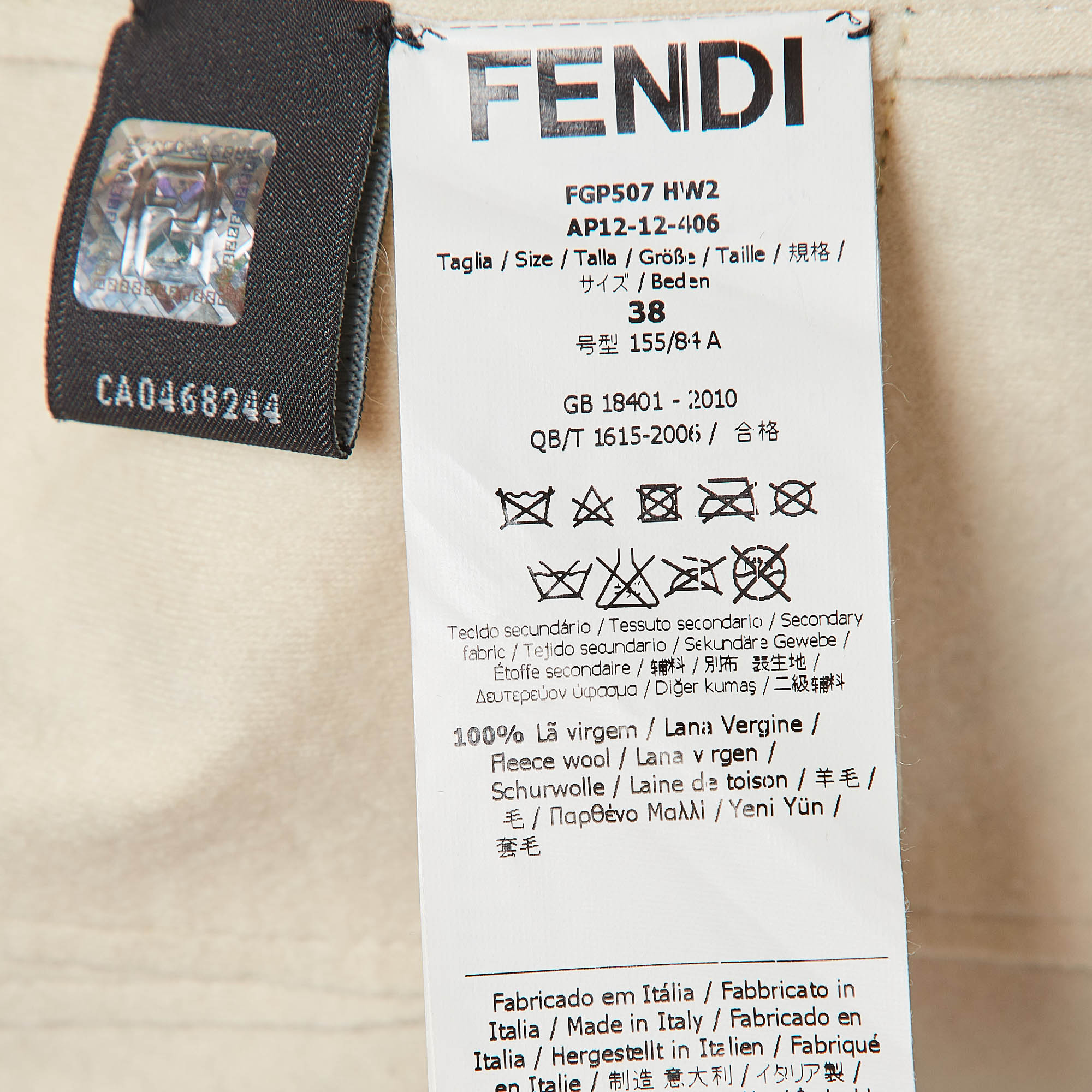 Fendi Multicolor Exotic Leather Zip-Up Jacket S