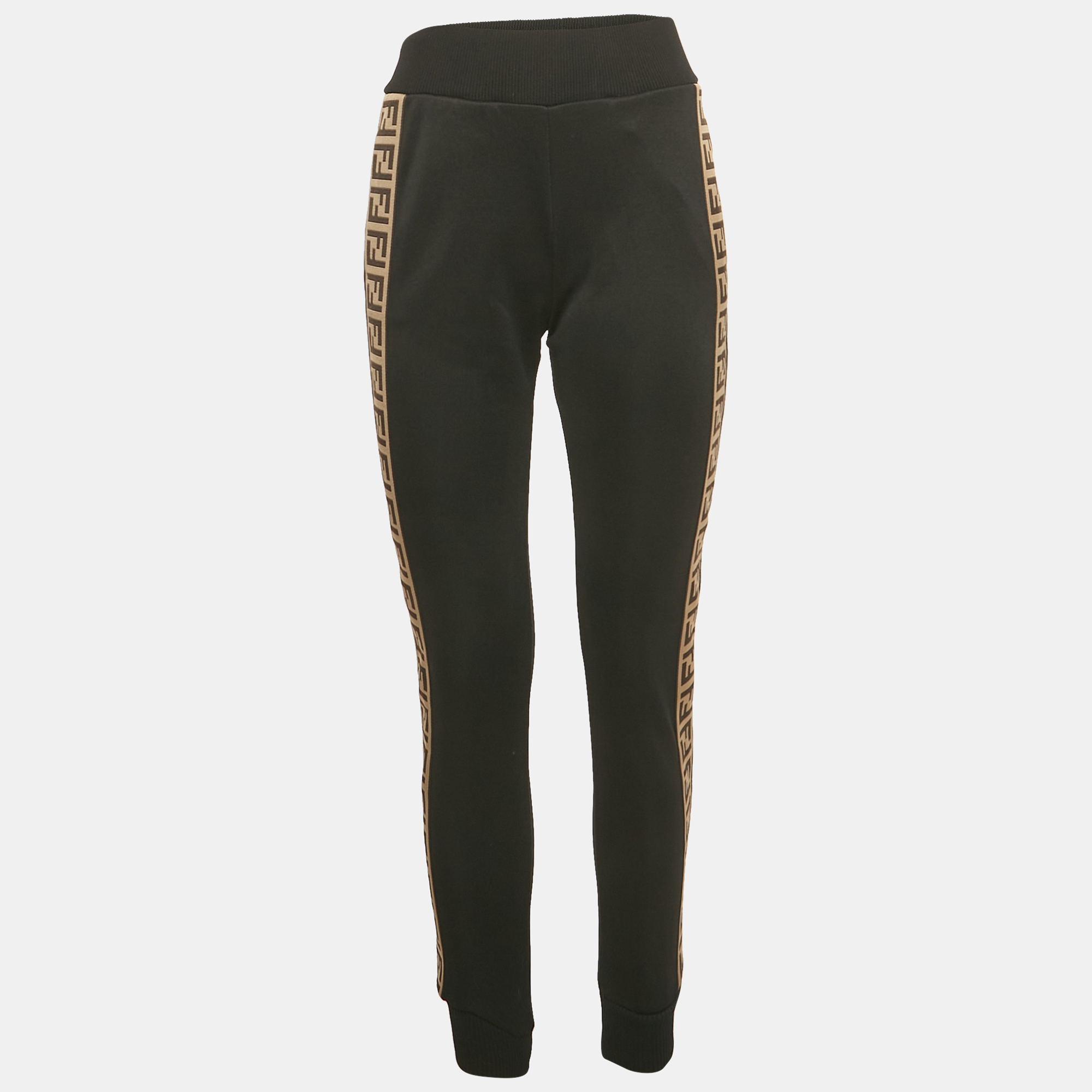 Fendi Black Knit Logo Band Detail Joggers S 
Fendi Black Knit Logo Band Detail Joggers S