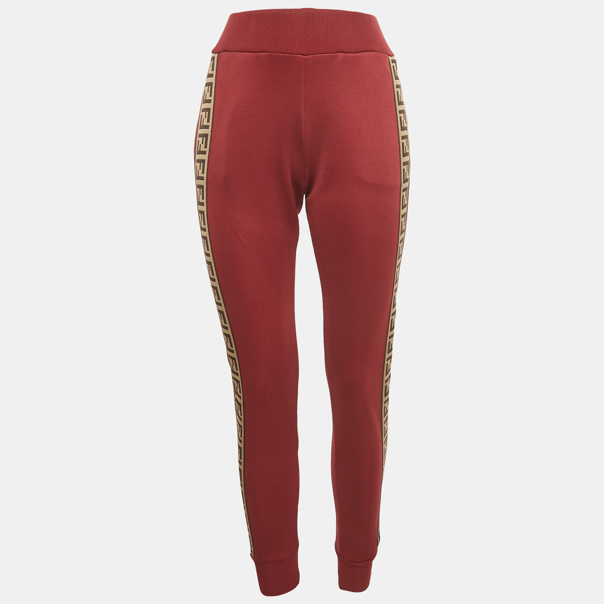Fendi Red FF Logo Band Detail Jersey Jogger Pants S
Fendi Red FF Logo Band Detail Jersey Jogger Pants S