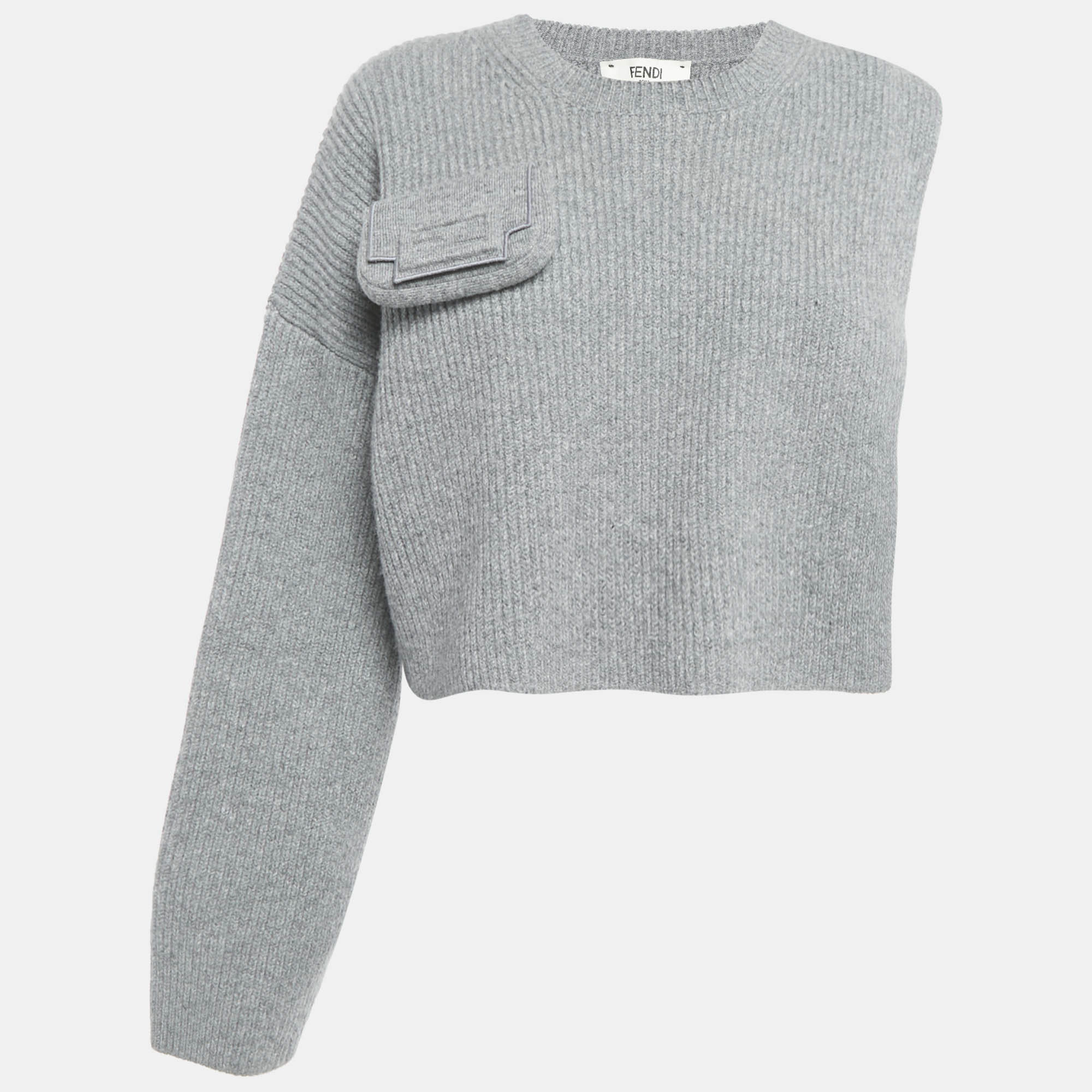 Fendi Grey Cashmere Pocket Detail Sweater S
Fendi Grey Cashmere Pocket Detail Sweater S