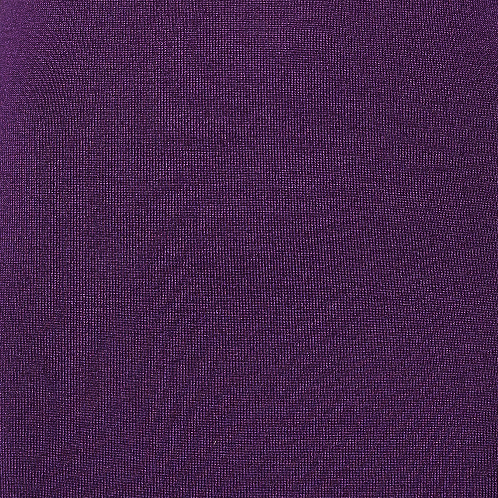 Fendi Purple Wool Puff Sleeve Dress S
