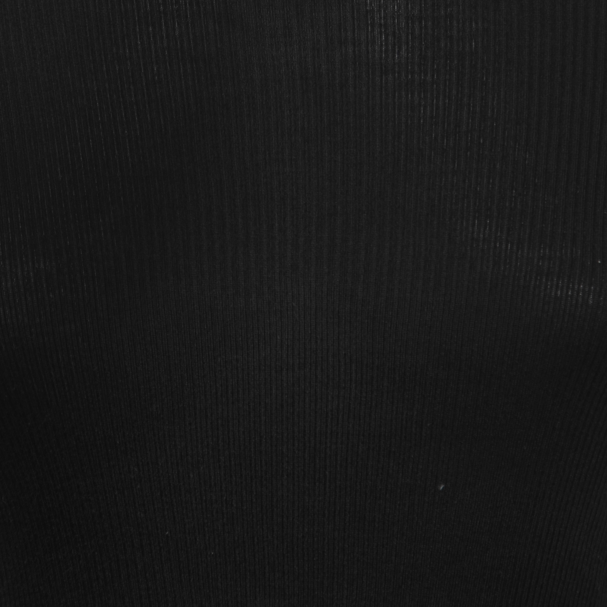 Fendi Black Silk Knit Contrast Hem Detail Turtleneck Pullover M