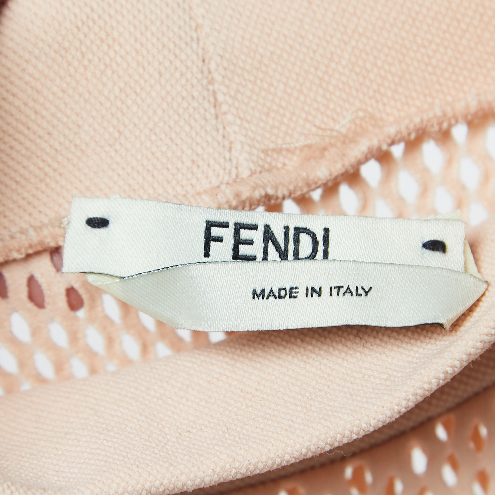 Fendi Light Pink Knit Long Sleeve Bodysuit XXXS