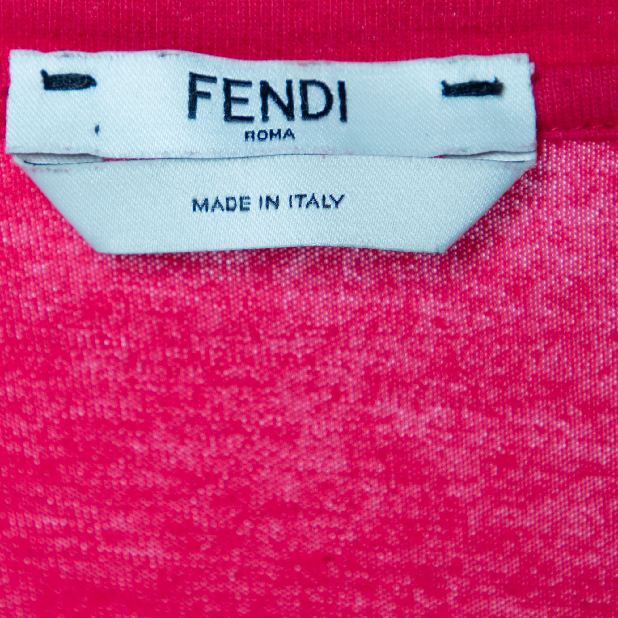 Fendi Red Karl Loves Golf Logo Detail Cotton Knit Oversized T-Shirt L