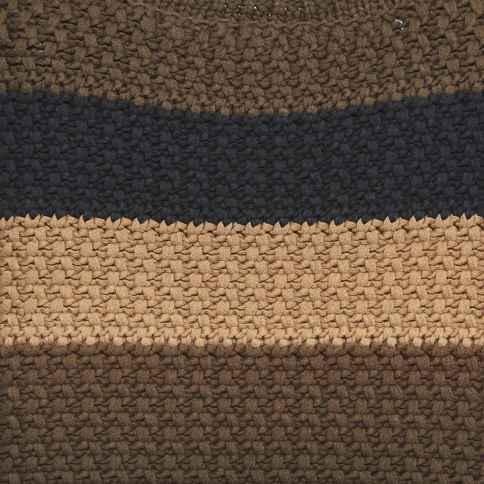 Fendi Brown Striped Knit Top S