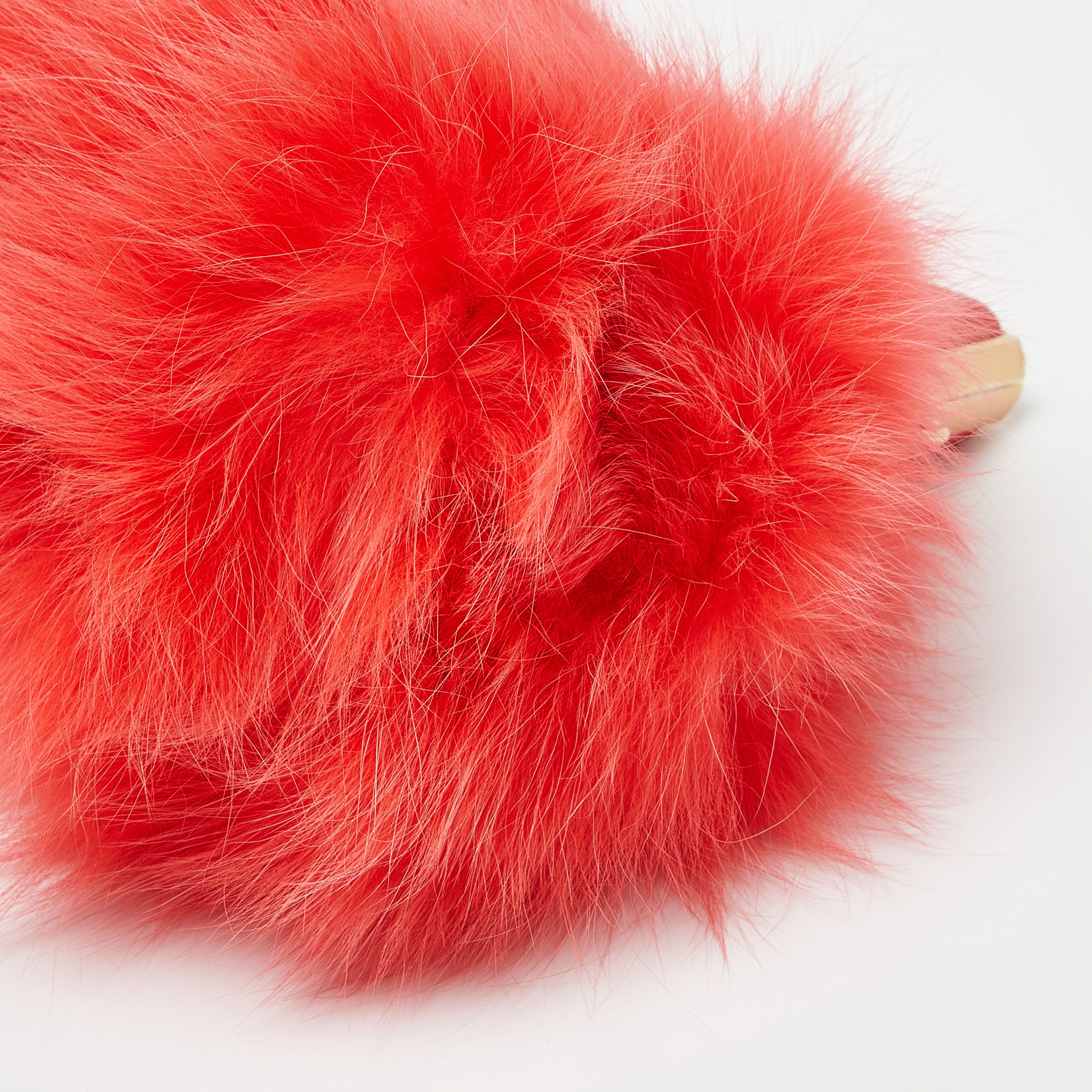 Fendi Red For Fur And Leather Small First Clutch