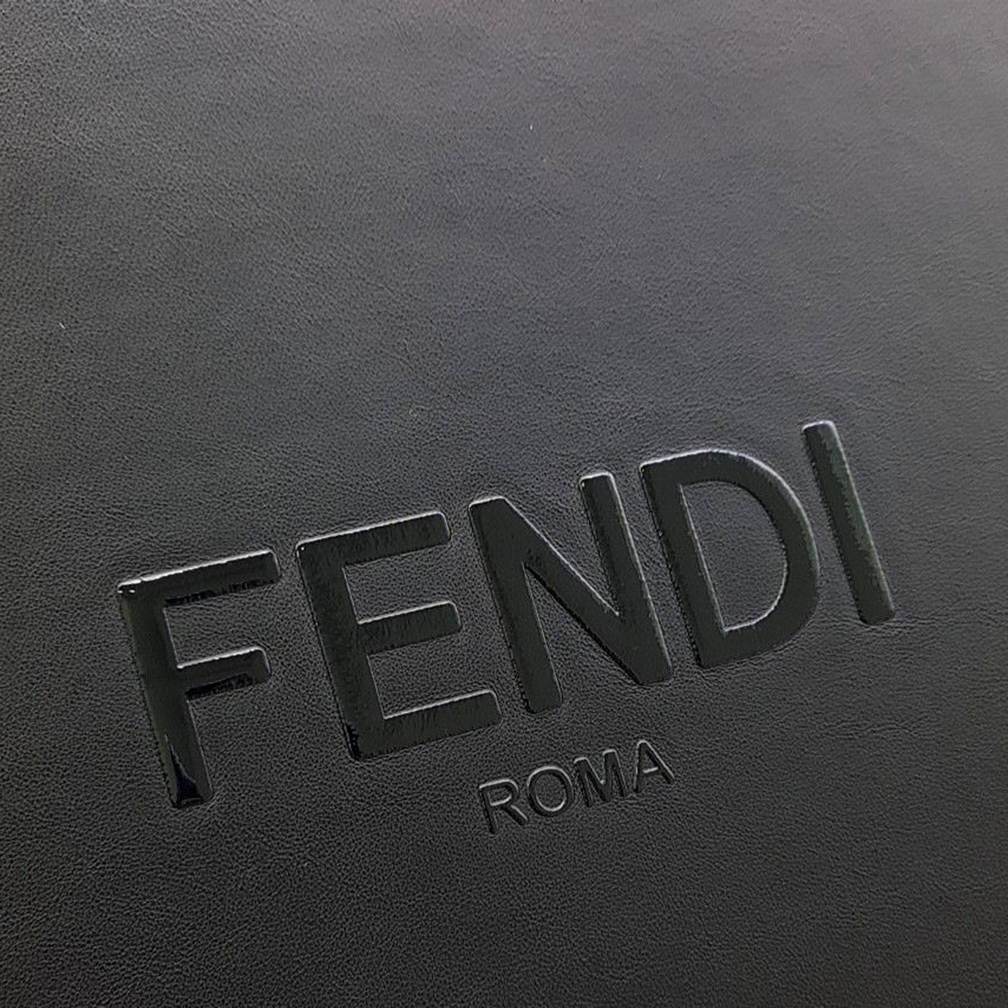 Fendi Black Leather Tote Bag