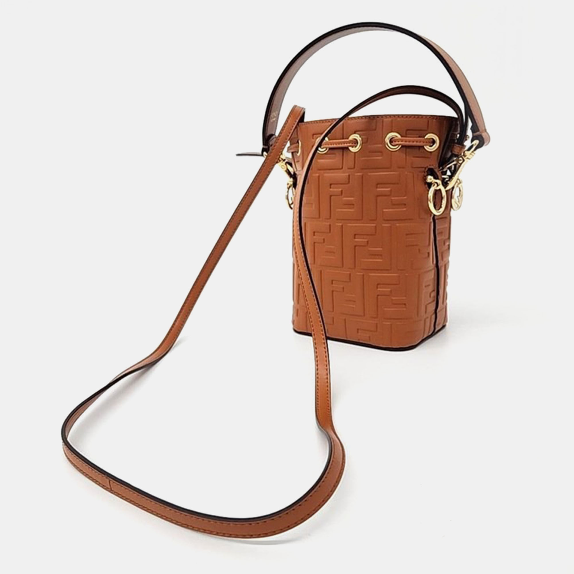 Fendi Brown Mon Tresor Mini Bucket Bag