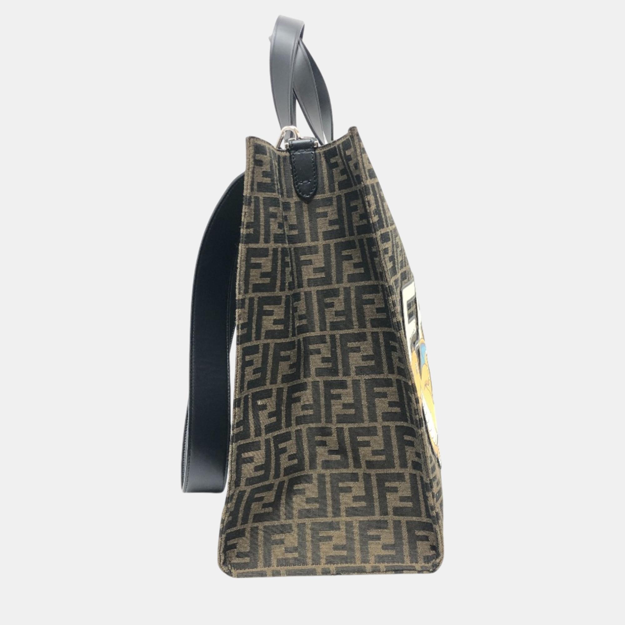 Fendi Brown Zucca Tote Bag